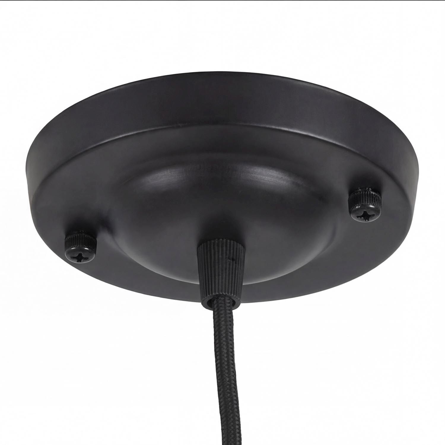 hängende Leuchte, Kabel, Runde Deckenfassung, Schwarz, Deckenlampenfassung
