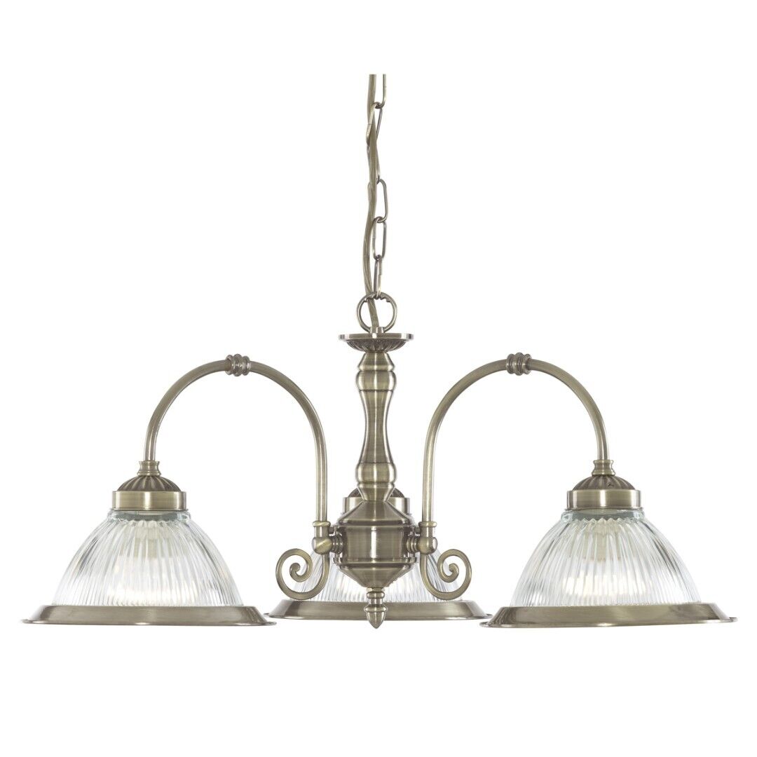 Suspension Art Nouveau avec abat-jour en verre Antique