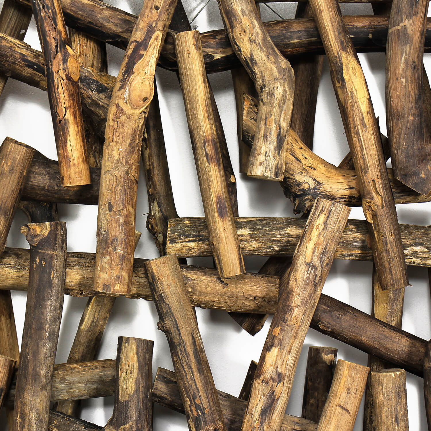 Sculpture murale en bois flotté, travail manuel 55 cm en nature Holz, Bauholz