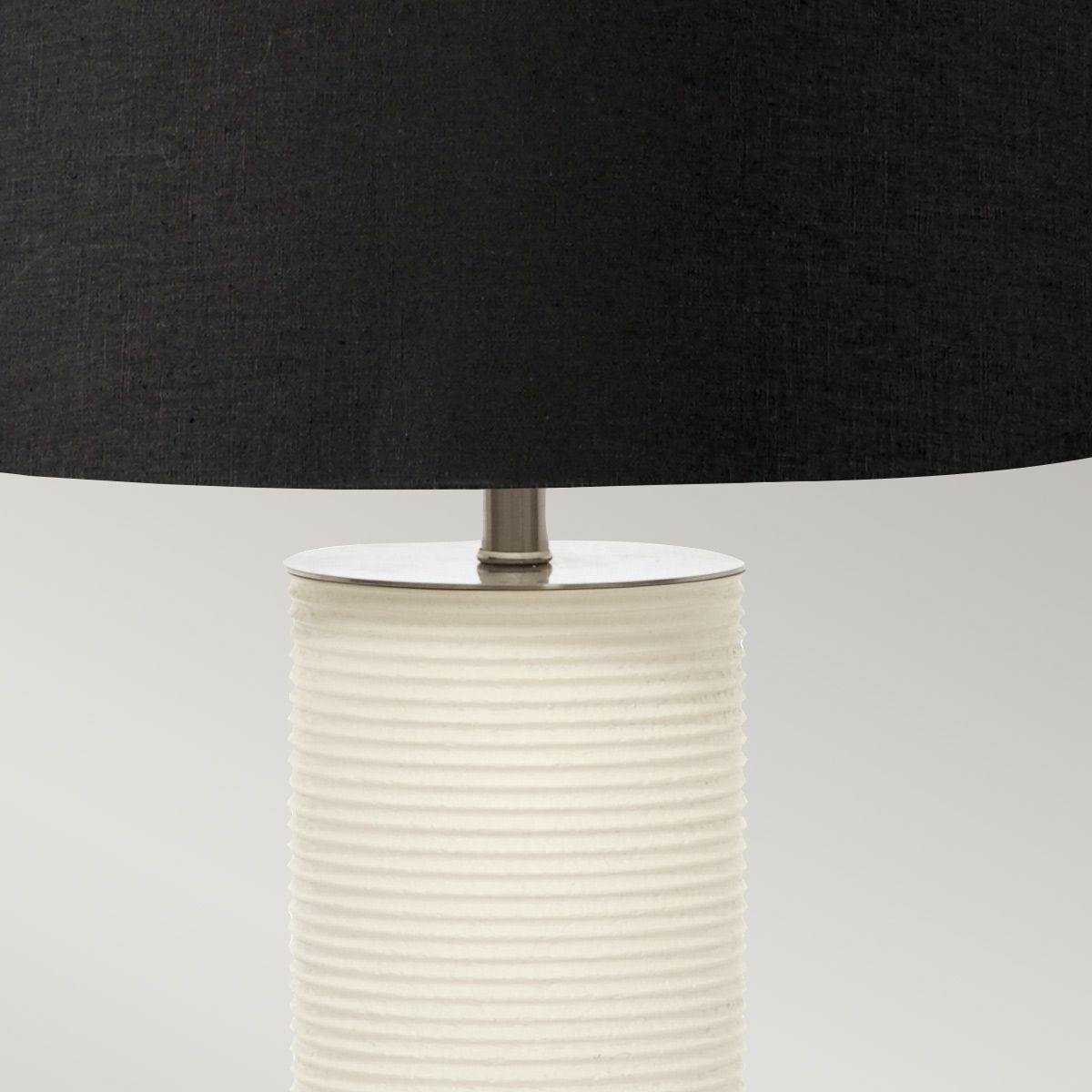 Lampe de table Blanc Noir E27 65 cm Classique Salon Lampe, Tischlampe, Lampenschirm