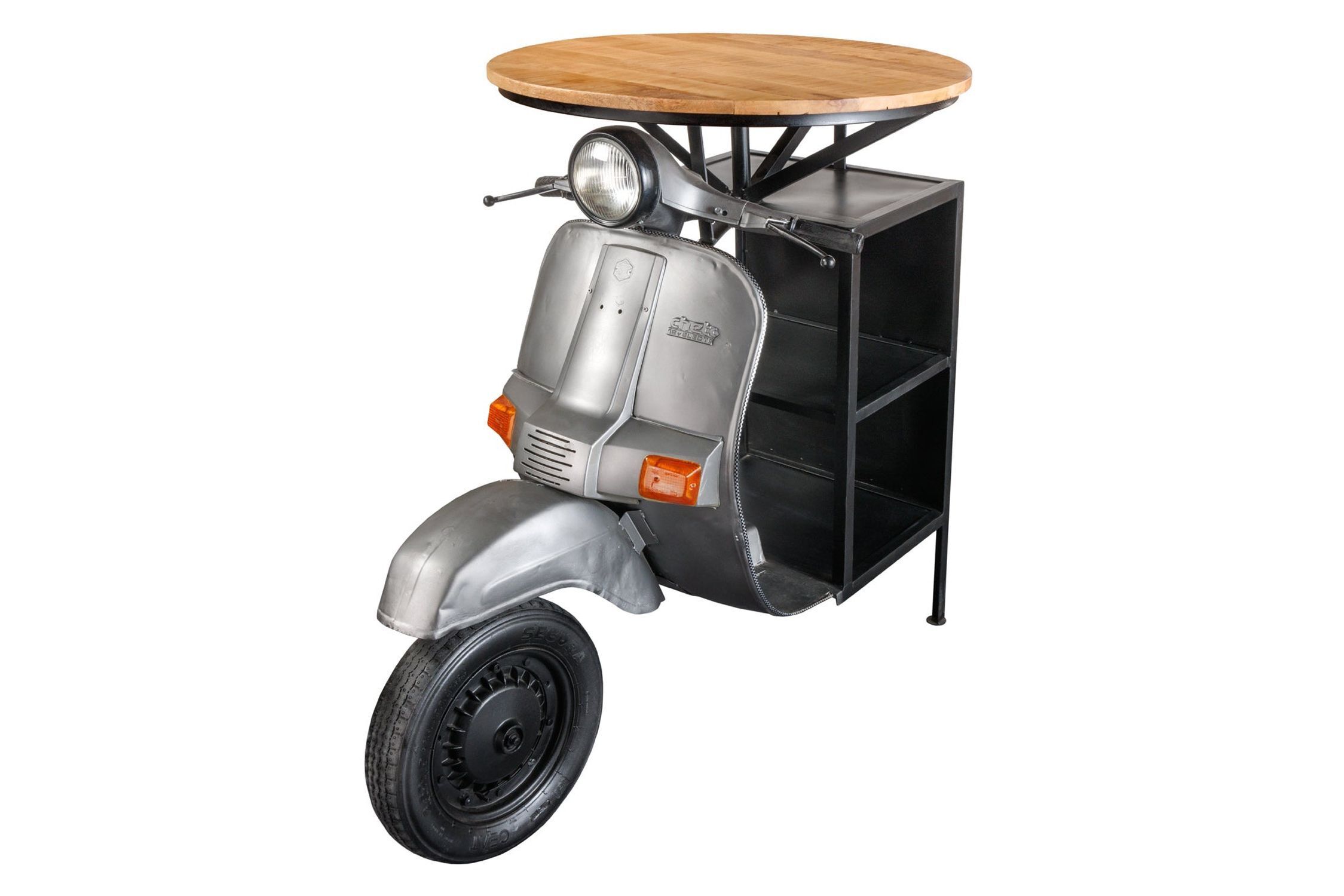 Table de bar véritable rouleau de bois de mangue 120cm Upcycling Handarbeit Roller, Fahrzeug, Mobiliar, Tabelle, Motorrad