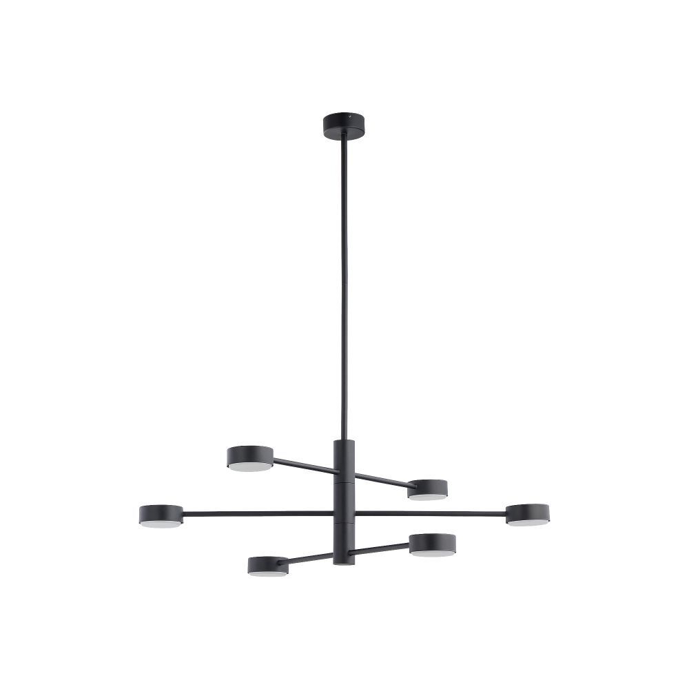 Plafonnier noir métal pivotant H:85cm 6x GX53