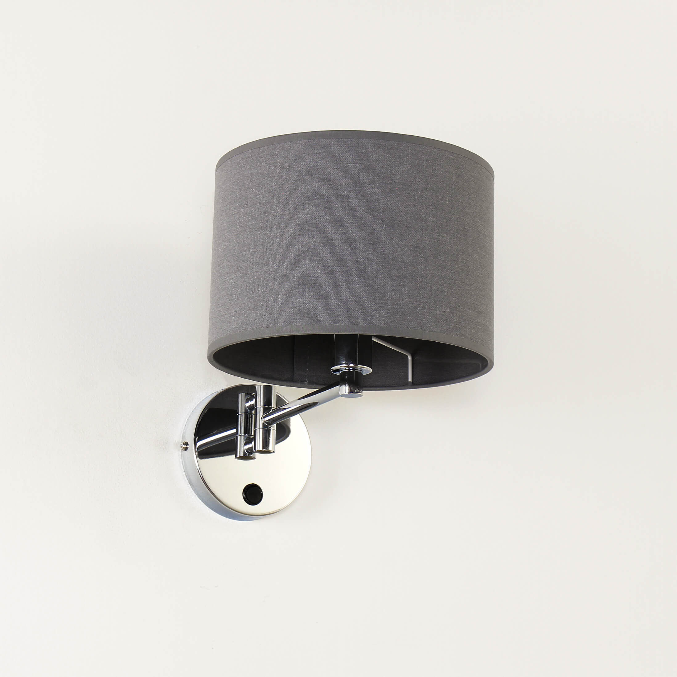 Applique Gris Métal Tissu Lampe
