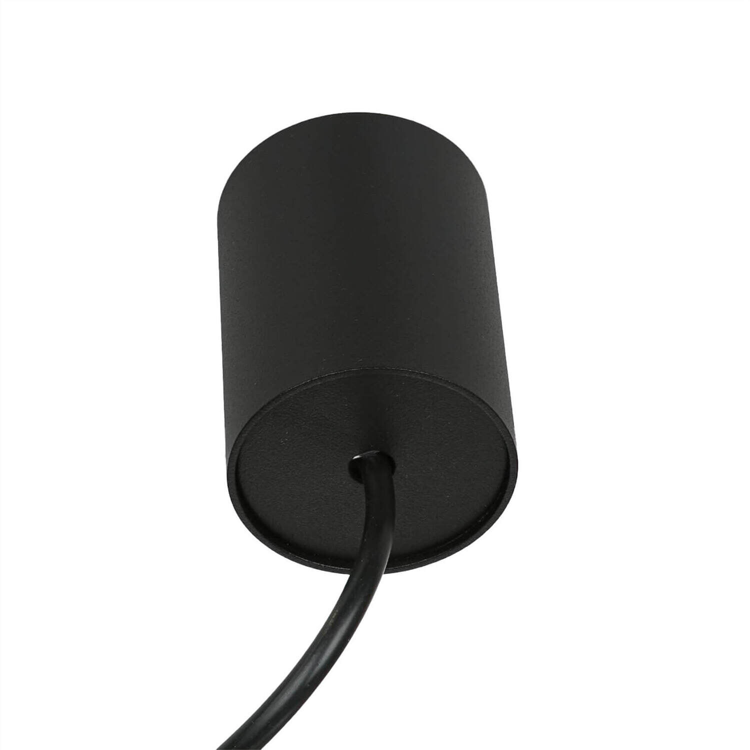 Runde Pendelleuchte Schwarz Ø11 cm GU10 Metall Modern Adapter, Elektronik