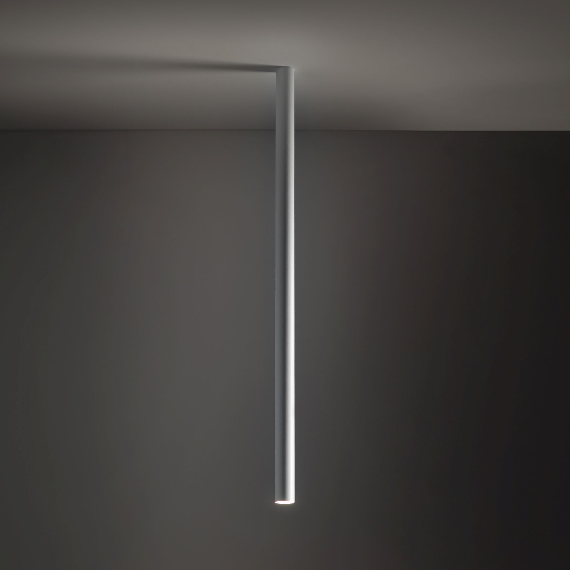 Deckenspot Weiß Ø 4 cm rund H: 90 cm GU10 R35 Aluminium Pendelleuchte, LED-Röhre, linearer Licht, hängende Lampe, moderne Beleuchtung