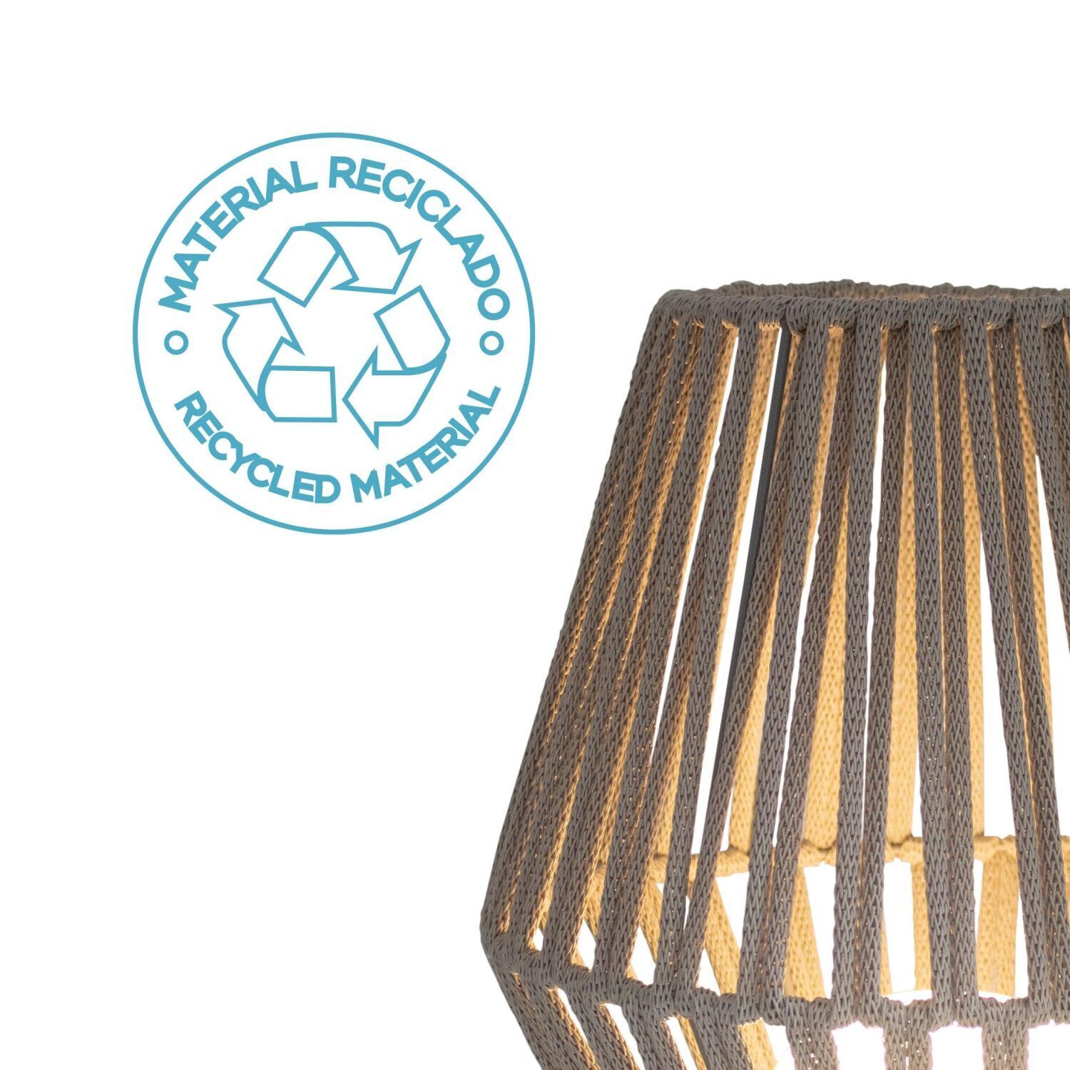 Lampe de table LED sans fil Batterie IP54 Variateur Télécommande 32,5cm Lampe, Lampenschirm, Symbol für Recycling, Symbol