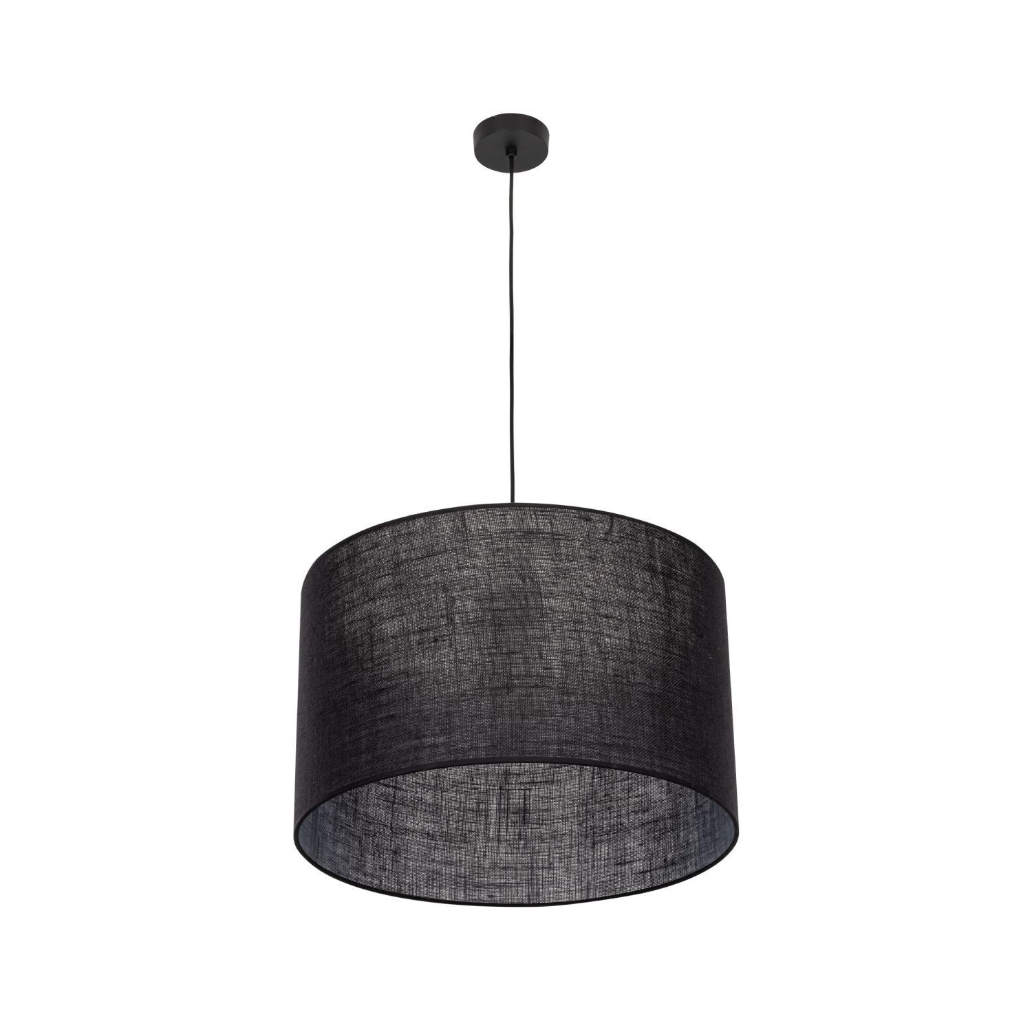 Lampe à suspendre Noir Ø 50 cm H : max. 180 cm E27 Tissu