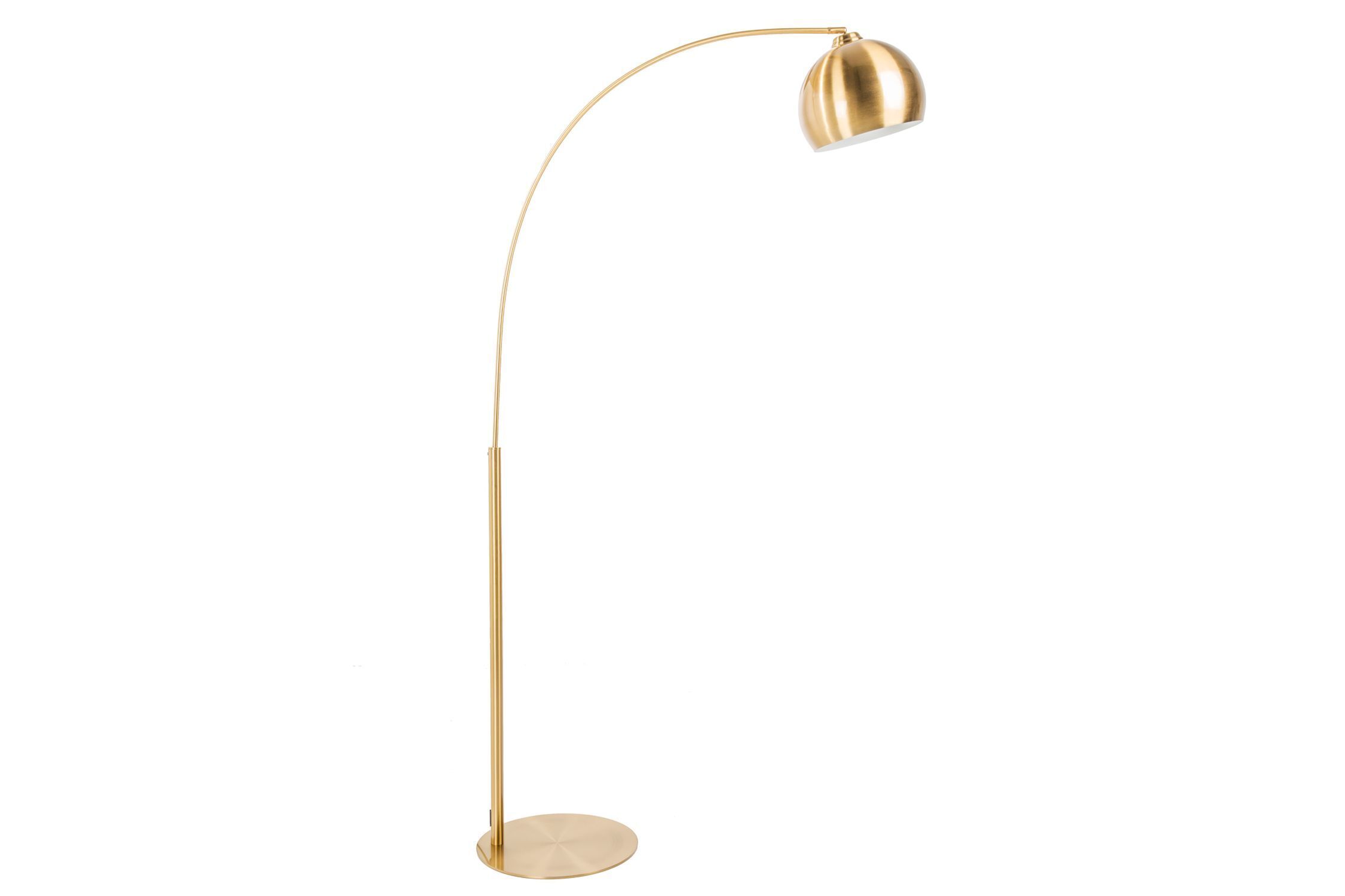 XXL lampe à arc métal 205 cm E27 élégante rétro en or