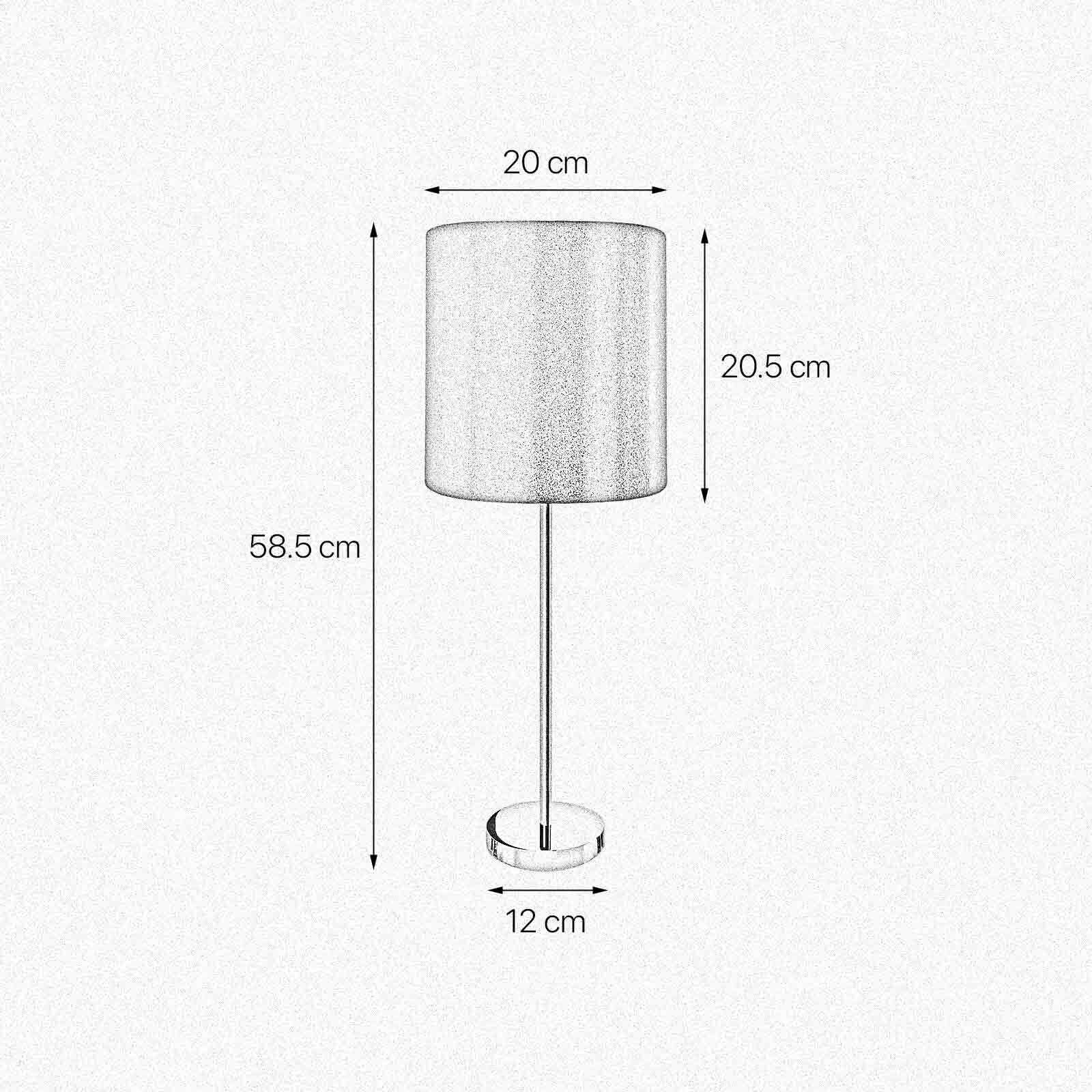 Lampe de table E27 58,5 cm Ø 20 cm en bronze clair brun