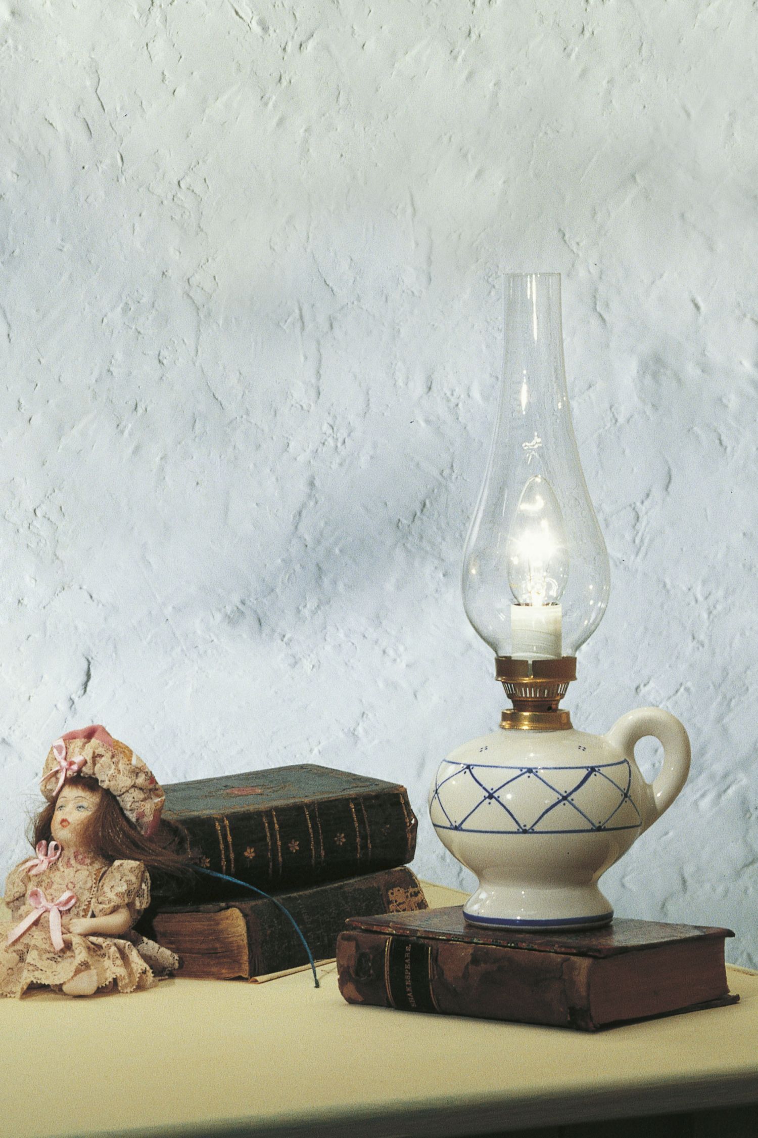 Lampe de table métal verre E14 15 cm de large 35 cm de haut Lampe, Kind, Weiblich, Mädchen, Person