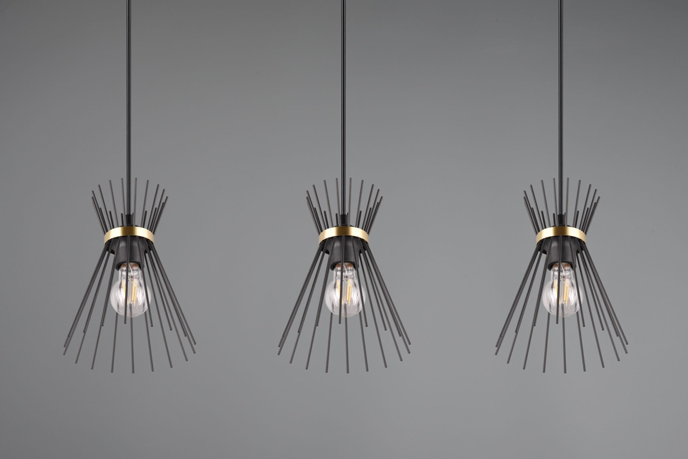 Suspension décorative noir or E27 82 cm de long Leuchter, Lampe, Leuchte, Licht