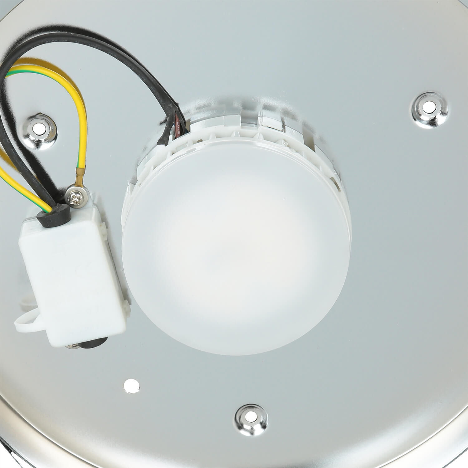 Plafonnier LED JANJA en chrome IP44 Ø25cm Lampe Deckenleuchte