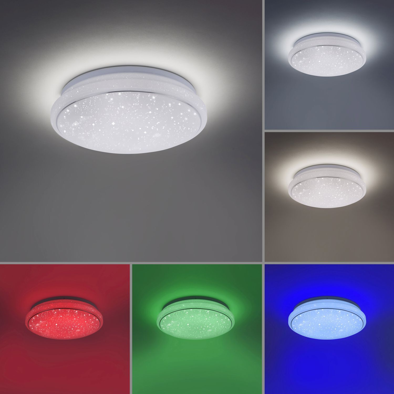 Lampe de plafonnier LED Ciel de nuit dimmable RGB 2700-5000 K Deckenleuchte, Kronleuchter, Lampe
