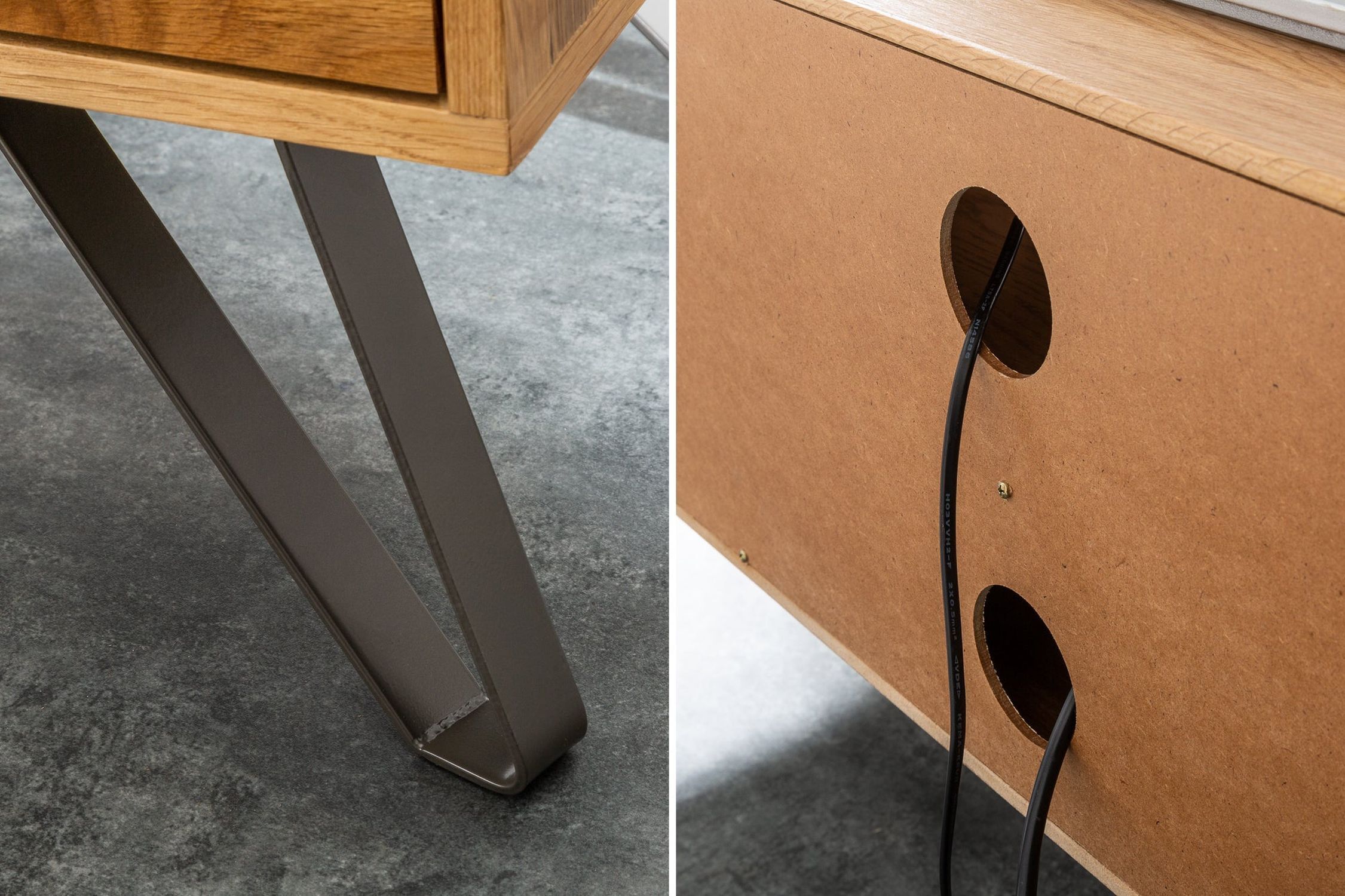 TV Lowboard bois largeur 160 cm Design industriel PATRICIA TV Lowboard bois largeur 160 cm Design industriel PATRICIA