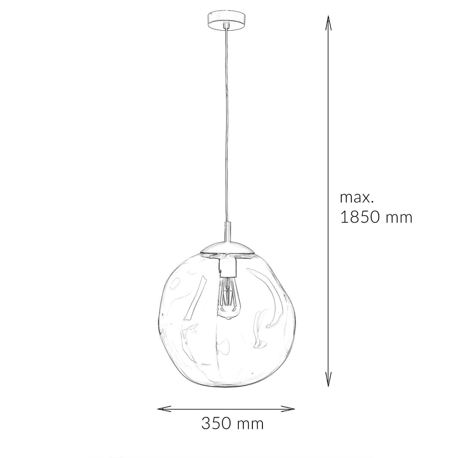 Lampe à suspendre en noir Boule Salle à manger Lampe E27