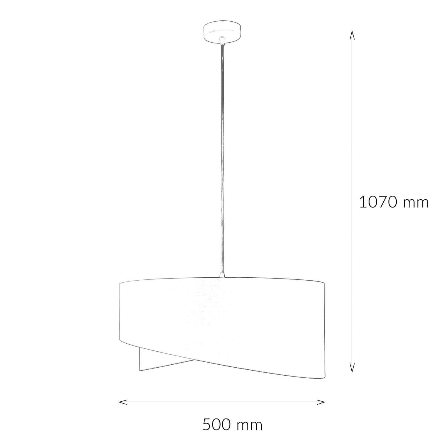 Lampe suspendue Table de salle à manger Crème Or Tissu Lampe