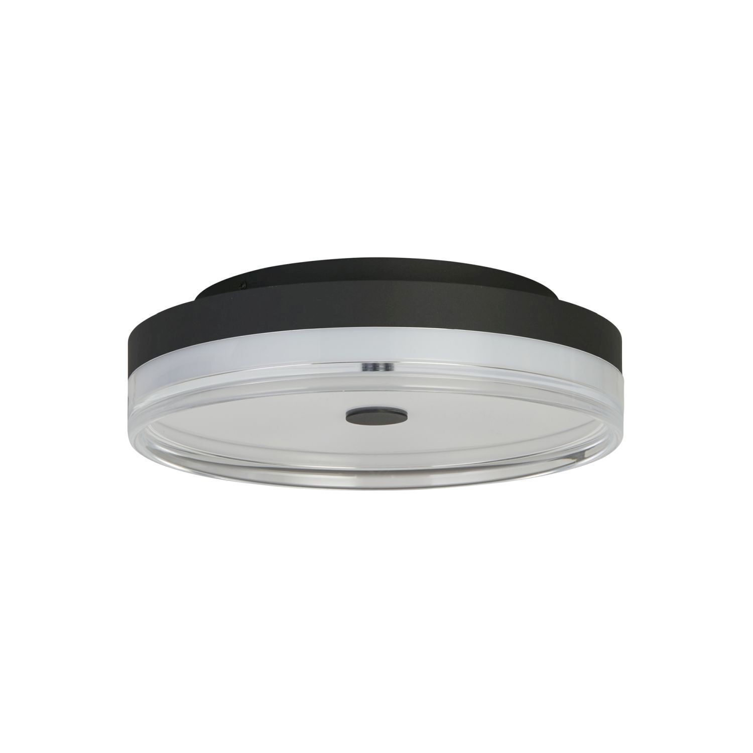 Lampe de plafonnier ronde LED noir métal 858 lm blanc chaud