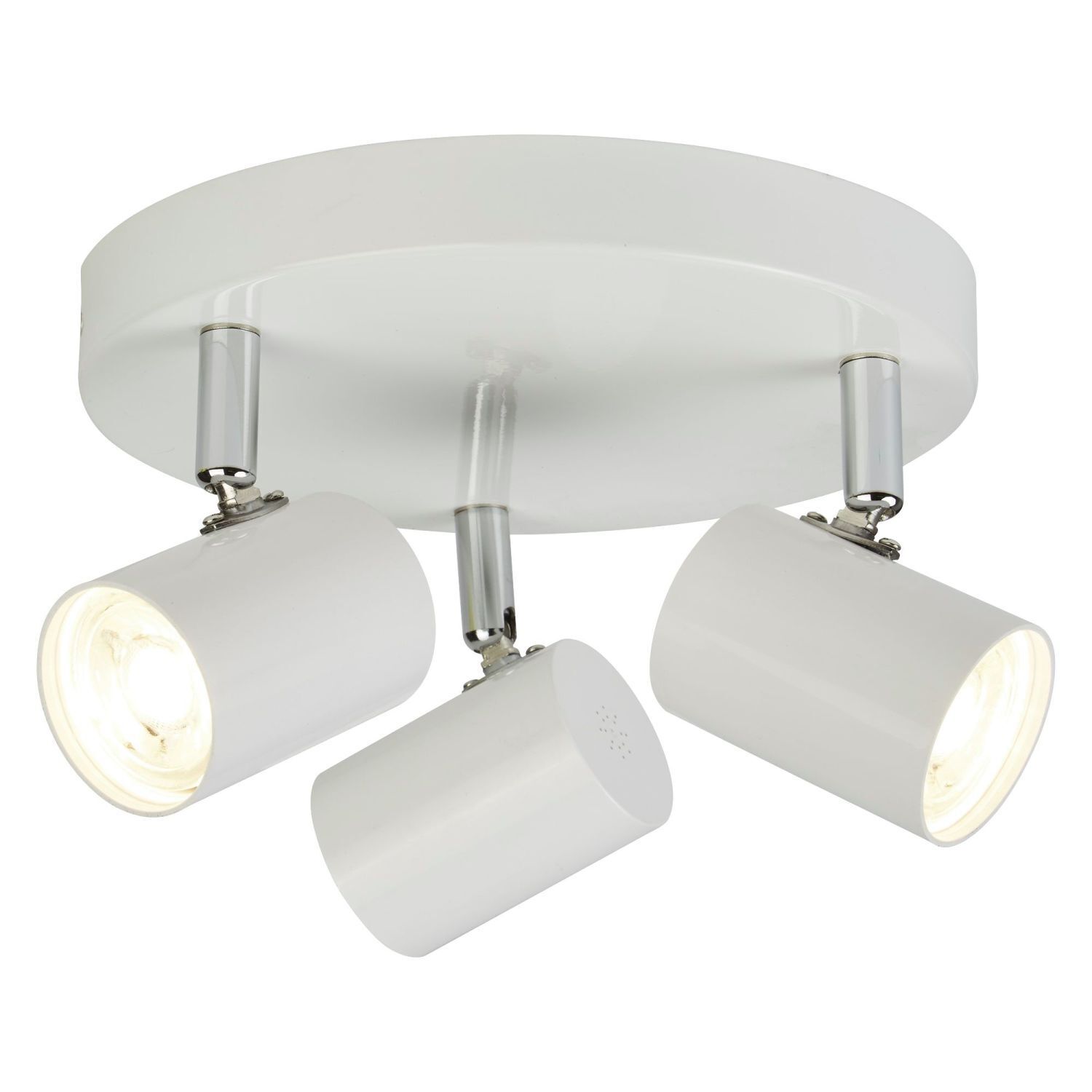 Spot de plafond LED blanc 3000 K 3-flamme Ø 26 cm rond