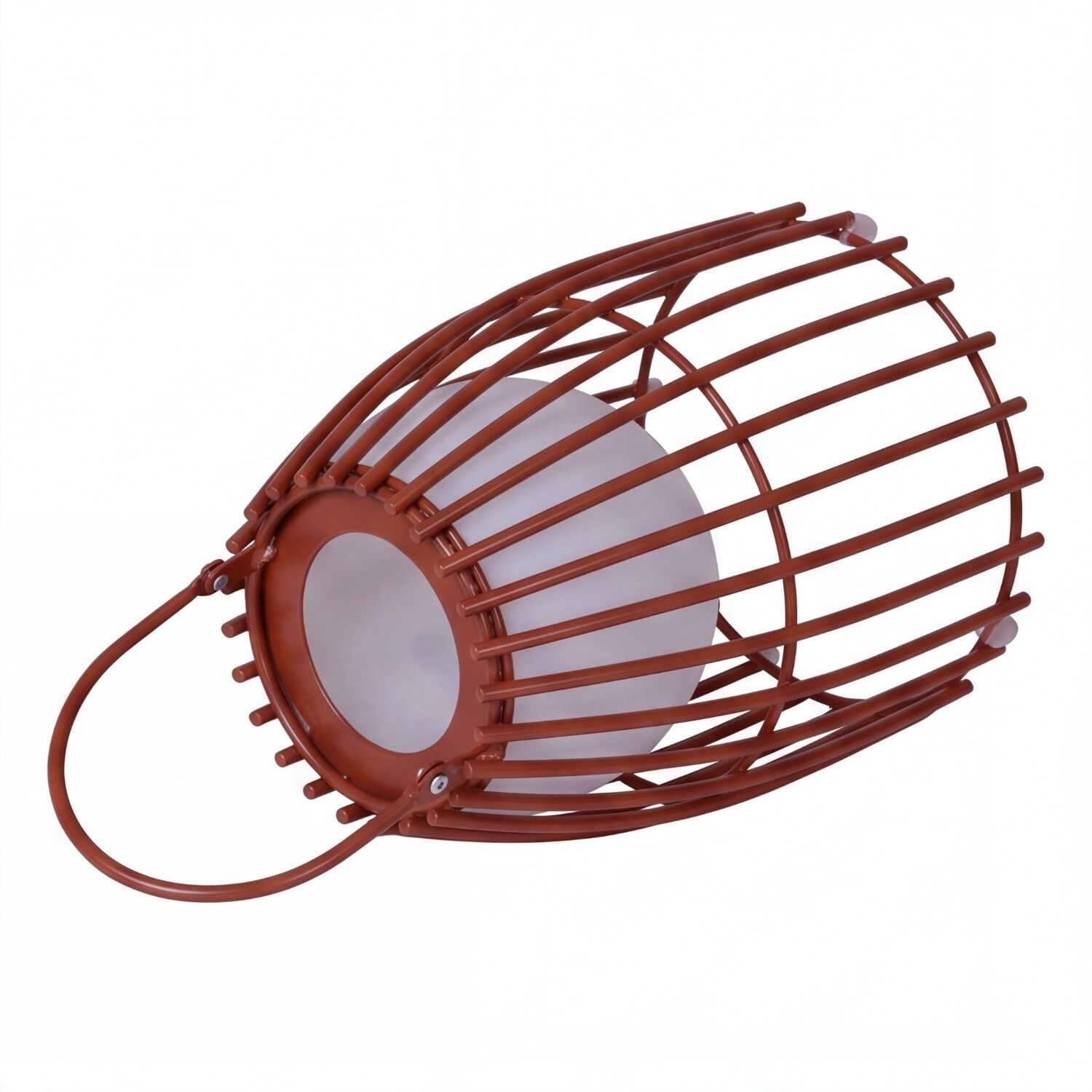 metall-lampen-aussenbeleuchtung-led-aussenbeleuchtung-modern-aumo-1x-led-bis-0w-leuchtmittel-inklusive-rostbraun-le128309-05 Tischlampe, Metallrahmen, rot, Metall, Käfigschirm