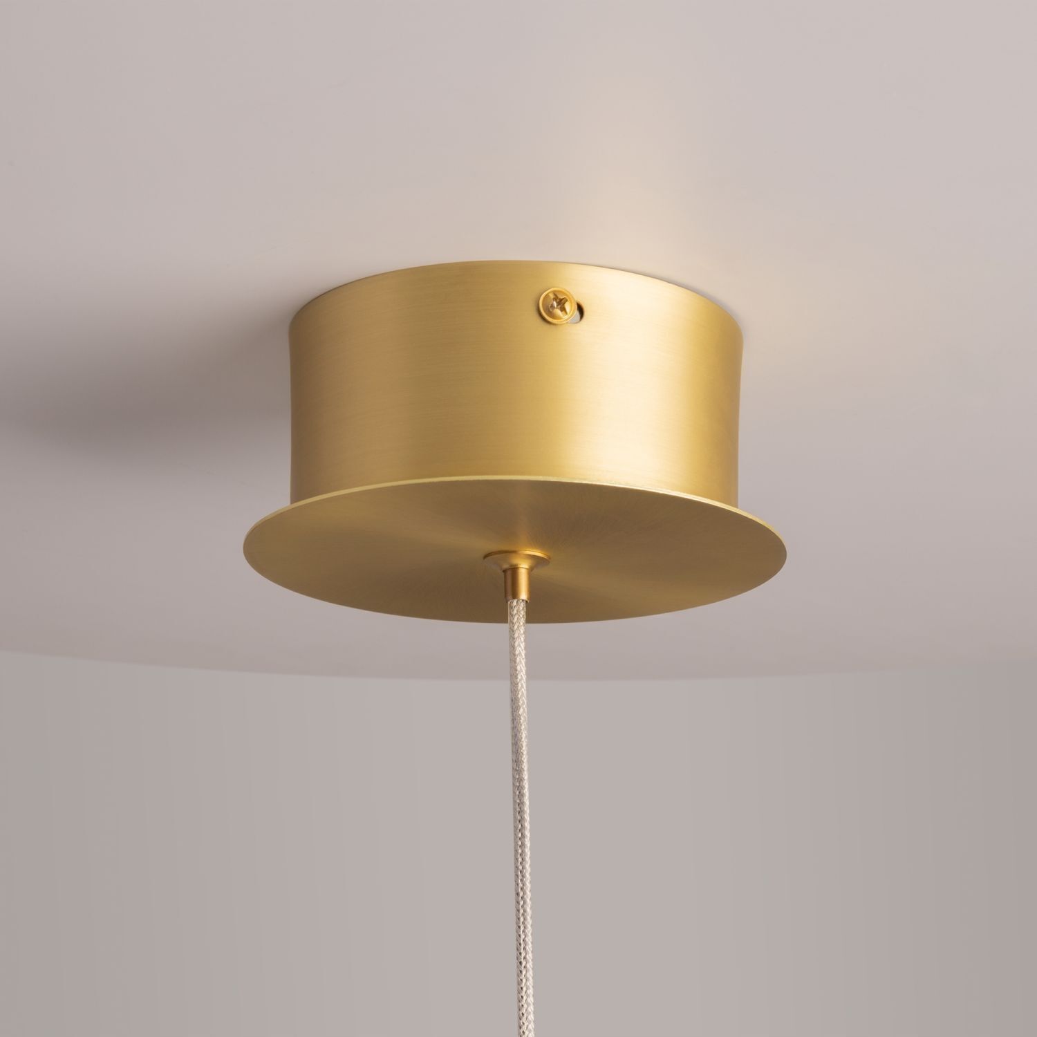Lampe LED à suspendre verre fumé aluminium blanc chaud 3000 K ronde