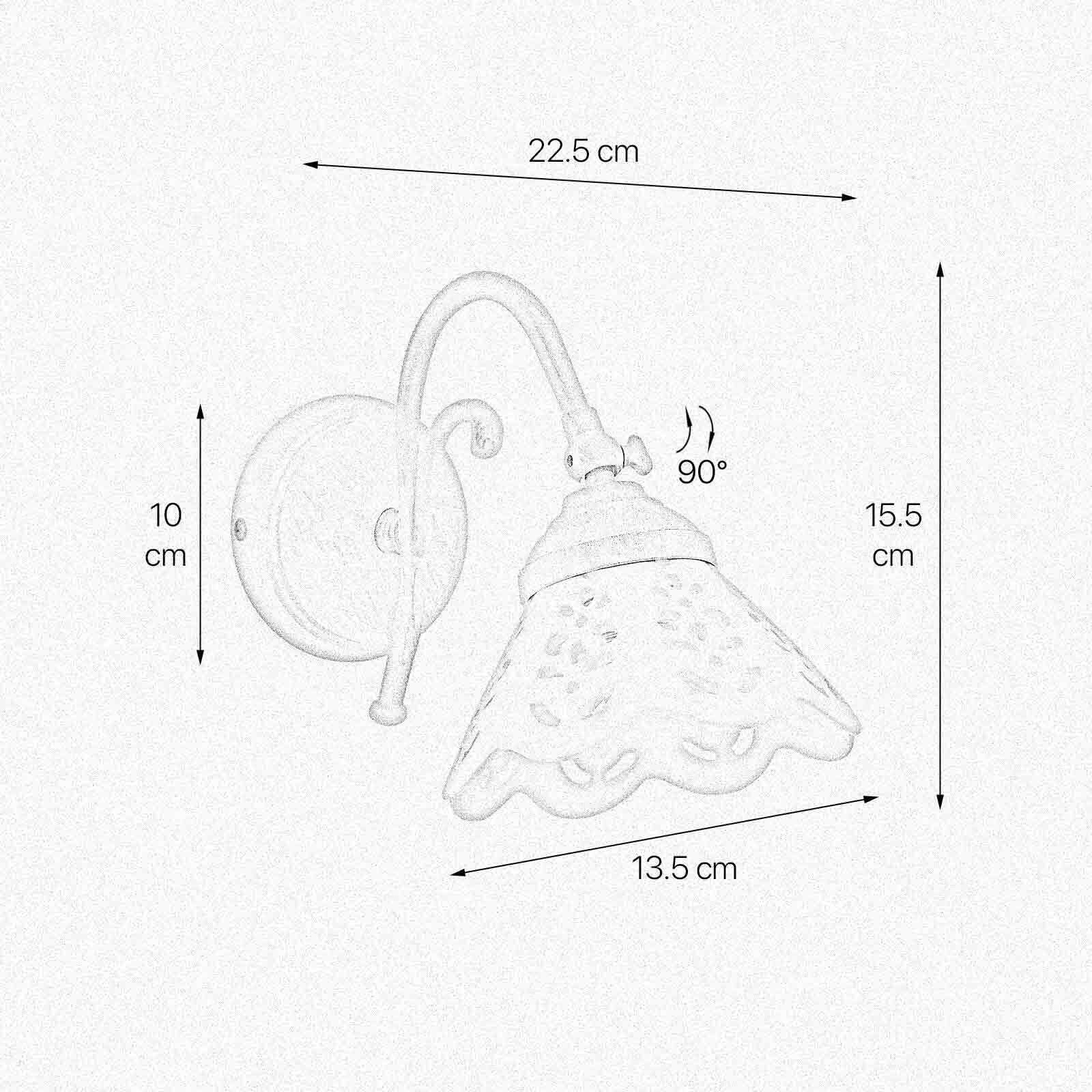 Applique céramique laiton H : 15,5 cm orientable E14