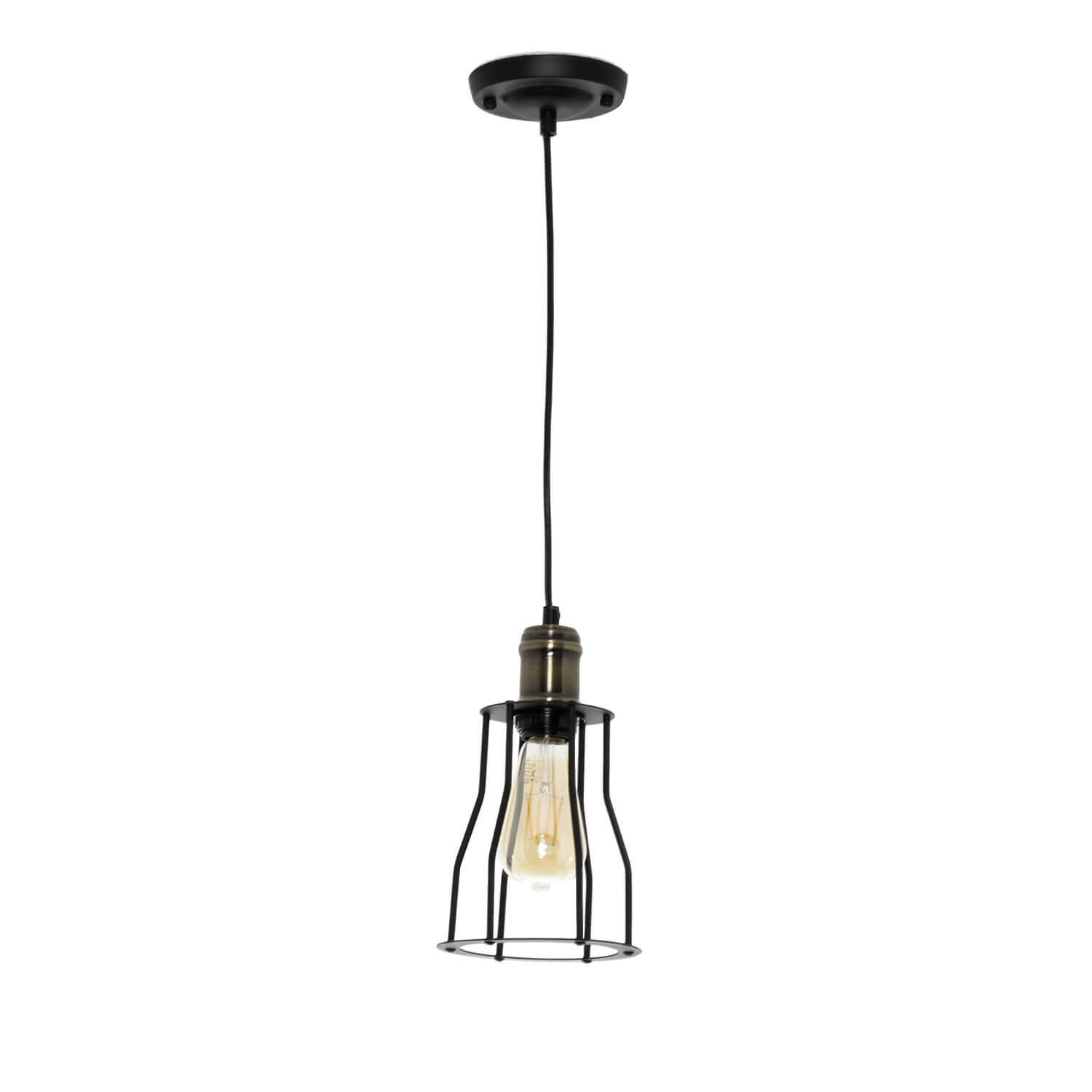 Suspension DURHAM en cuivre E27 design industriel