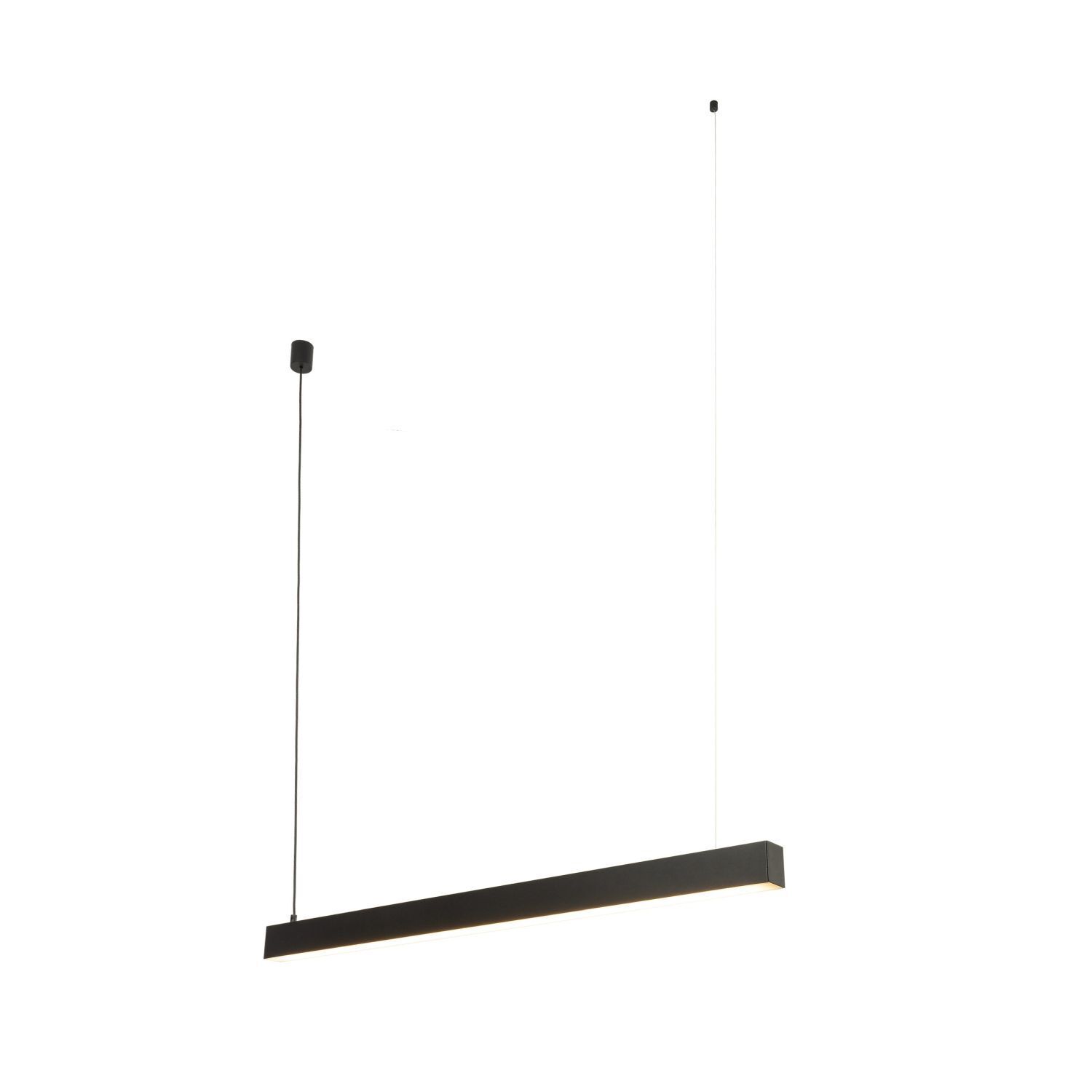 Lampe LED à suspendre noire 112,5 cm de long 4000 K métal BLAKE