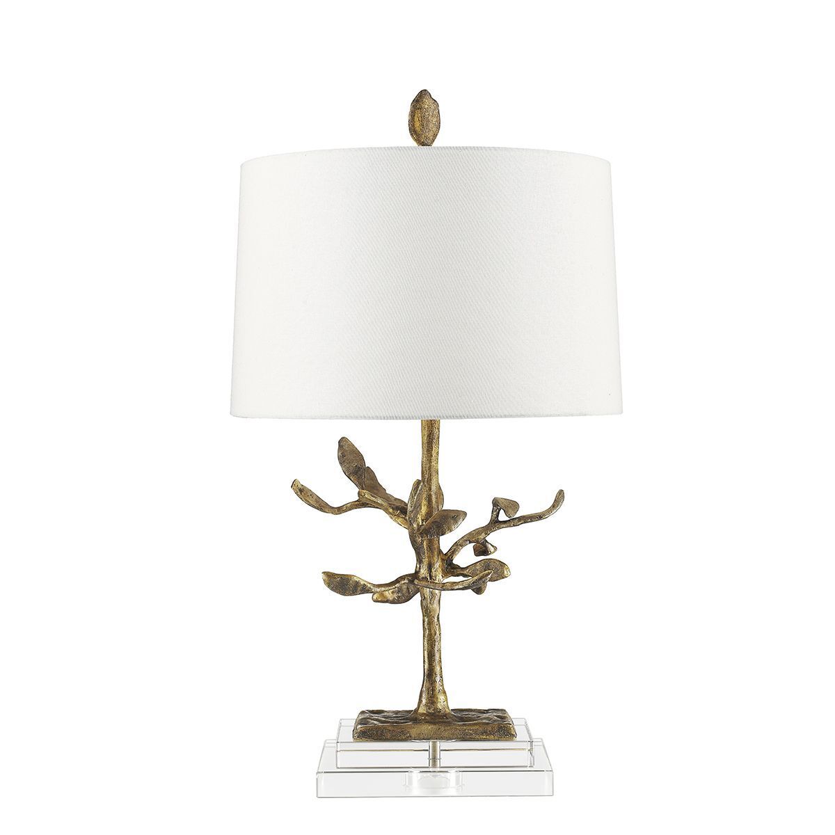 Lampe de table Moderne artistique 70 cm feuille d'or GNURIA