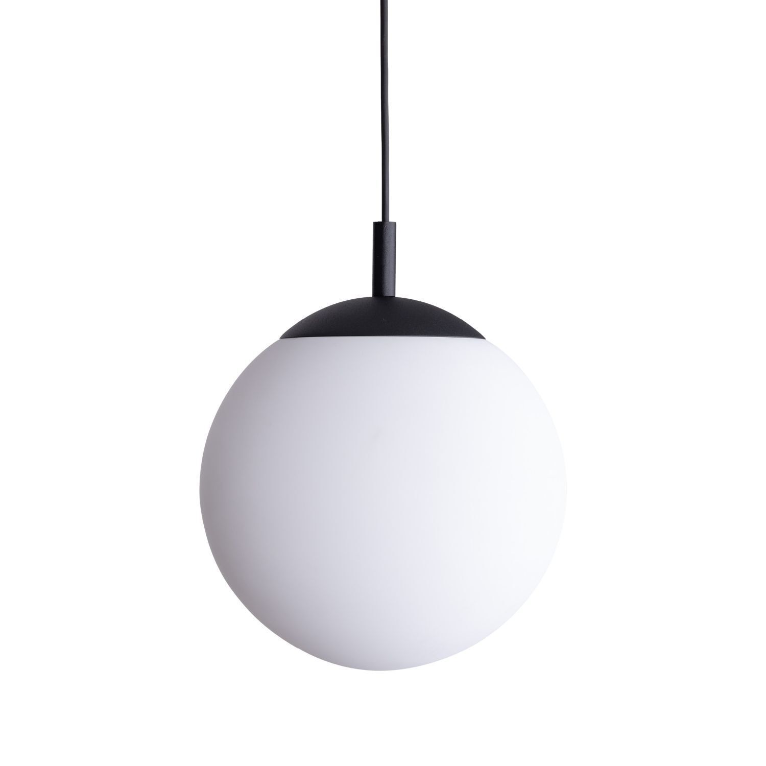 Suspension verre Boule Ø 25 cm Noir Blanc E27 BRYCE