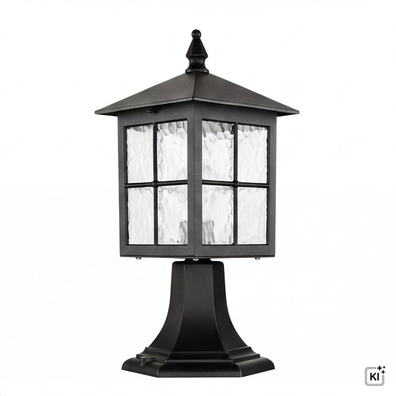 Laterne, Gartenbeleuchtung, Standleuchte, Metall, Schwarz