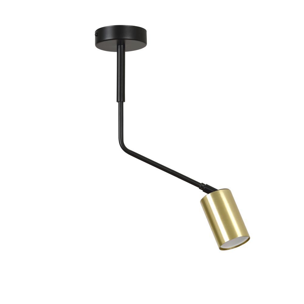 Plafonnier noir or orientable GU10 métal