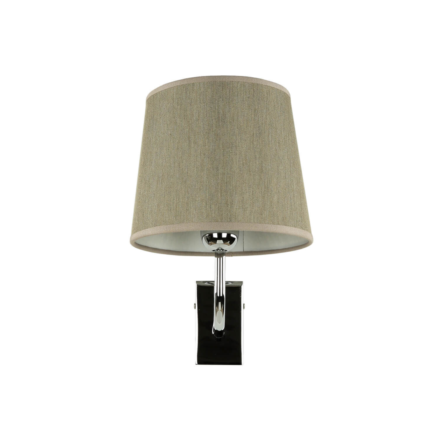 Applique en laiton E27 Beige Argent élégant Lampe, Lampenschirm