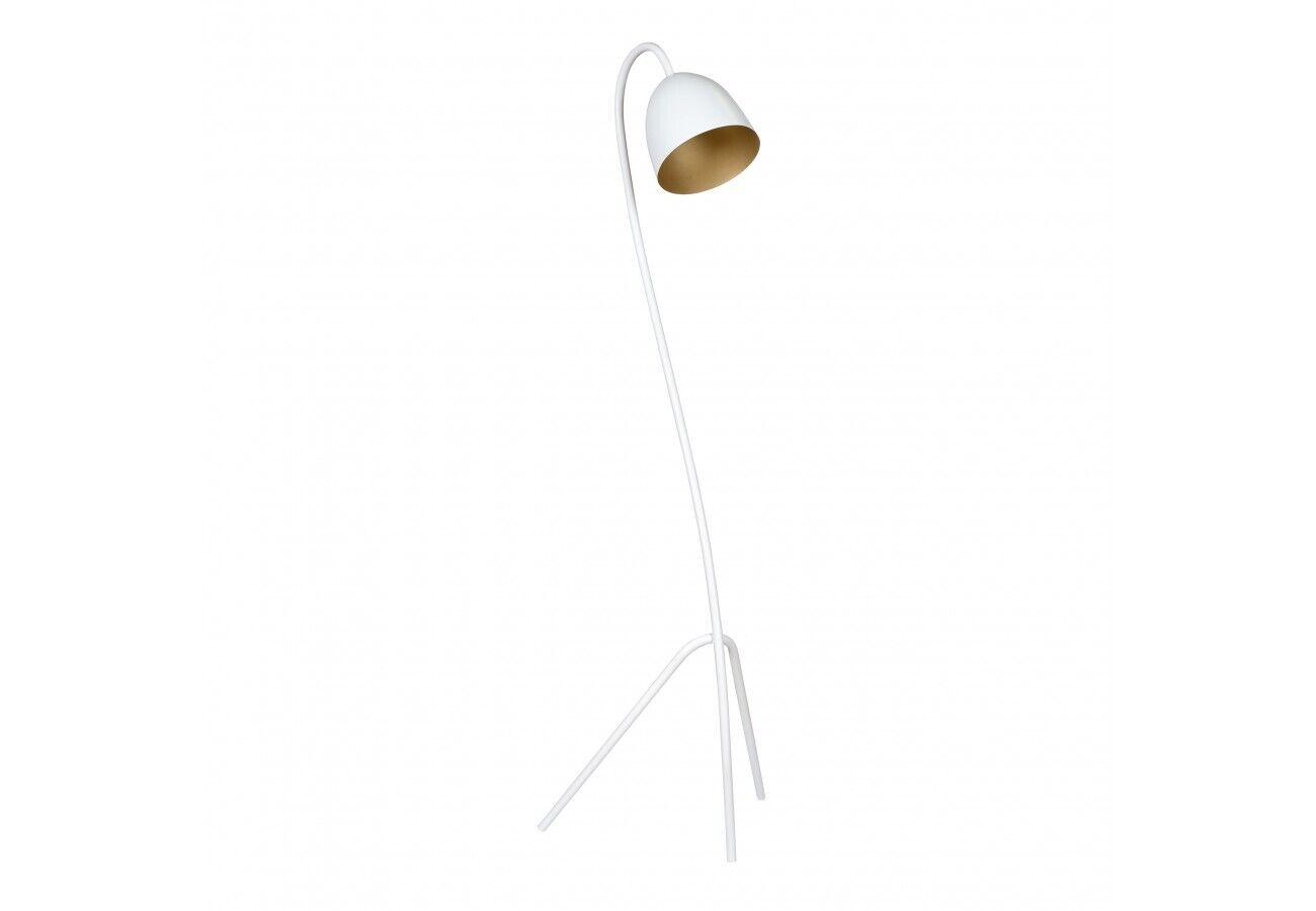 Lampadaire scandinave FIETE petit 140cm blanc or