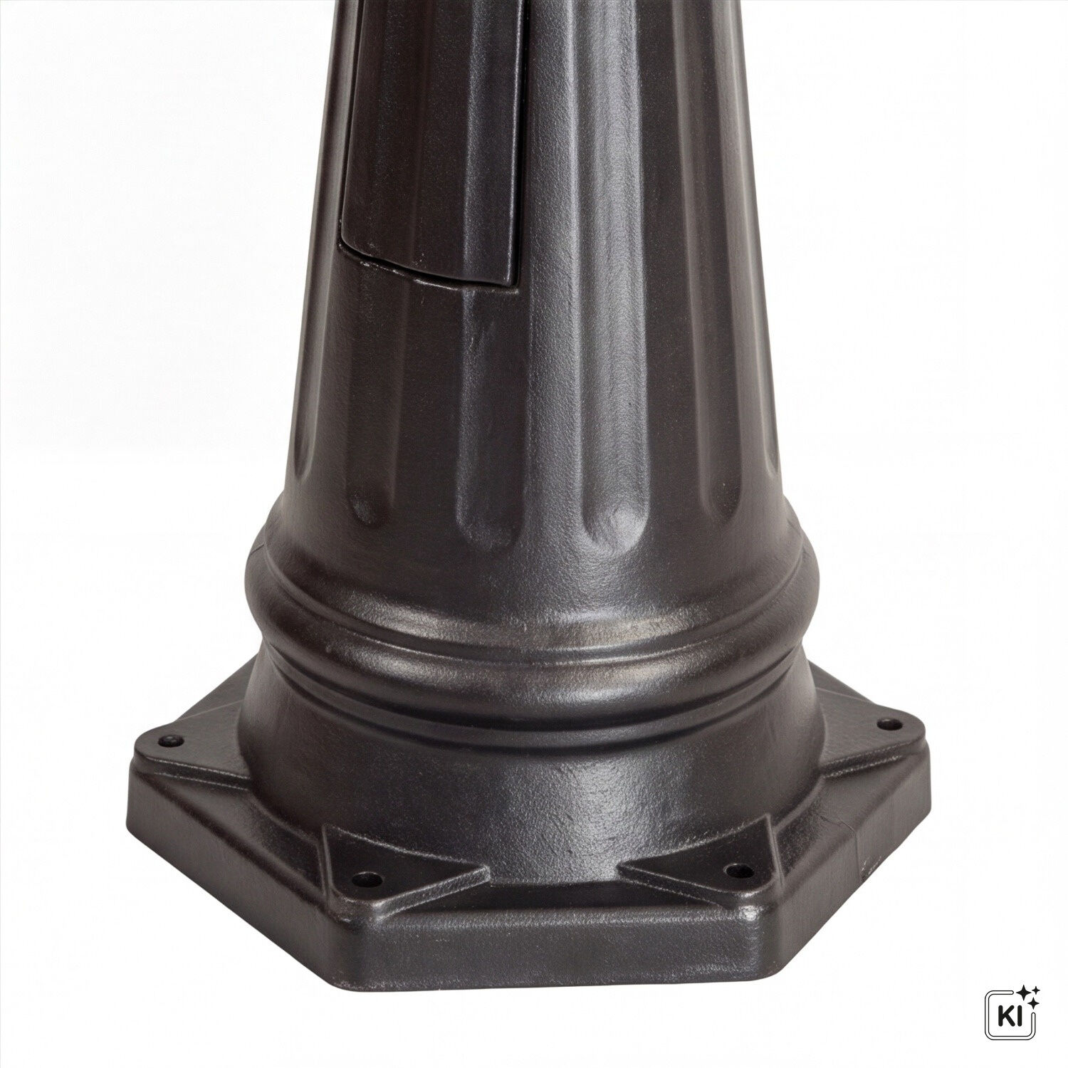 le51650-laterne-garten-terrasse-aussen-metall-glas-antik-klassisch-3-flammig-schwarz-06 lampenfuß, fußbodenlampe, metallguss, schwarz, quadratischerfuß
