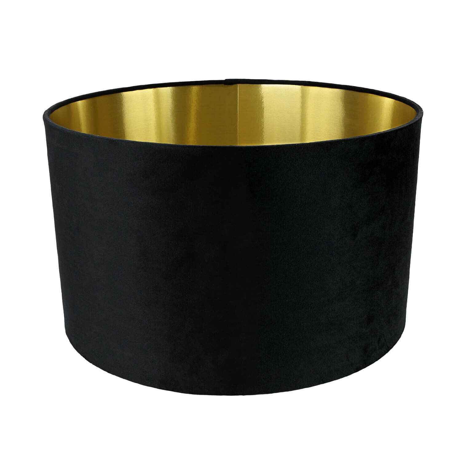 Abat-jour Lampe à suspendre Noir Or Ø 40 cm Tissu Moderne