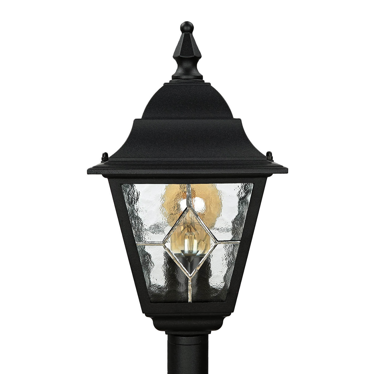 Lampe d'allée noire résistante aux intempéries H:109cm LEADWORTH Lampe