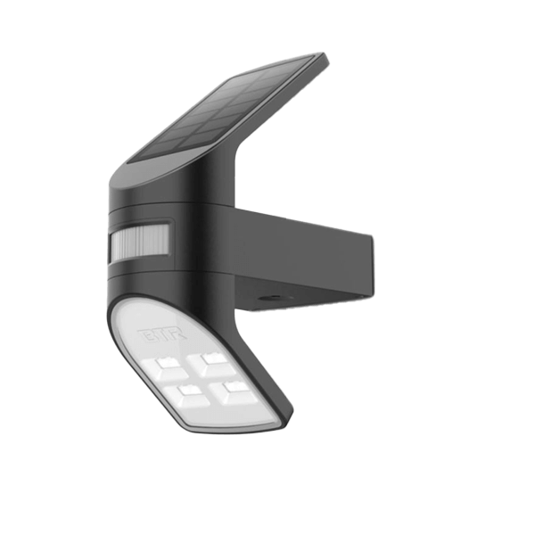 Solarlampe, LED-Lampe, Außenleuchte, Lampe mit Solarpanel, Wandleuchte