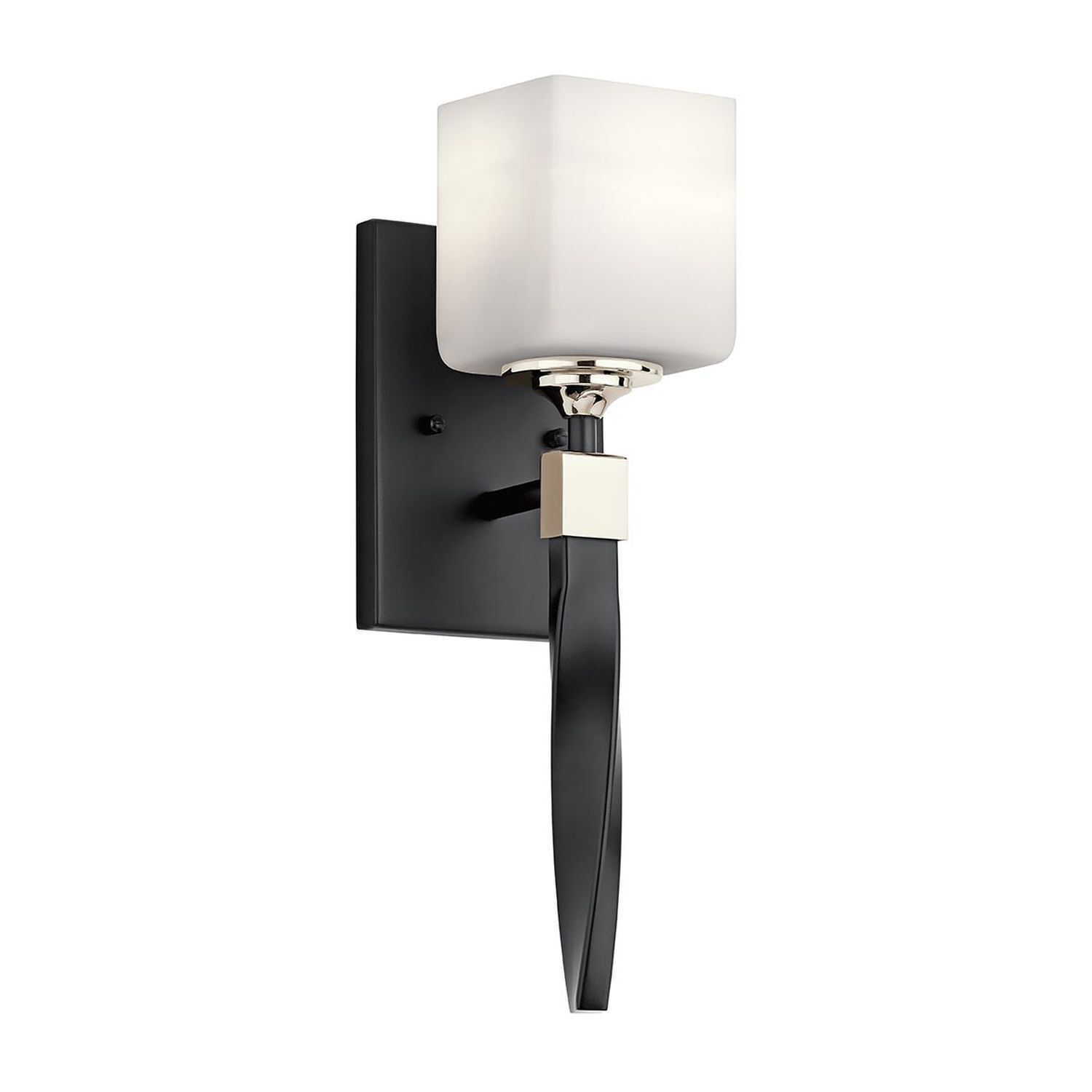 Lampe de salle de bain métal verre G9 IP44 H : 41,3 cm métal verre
