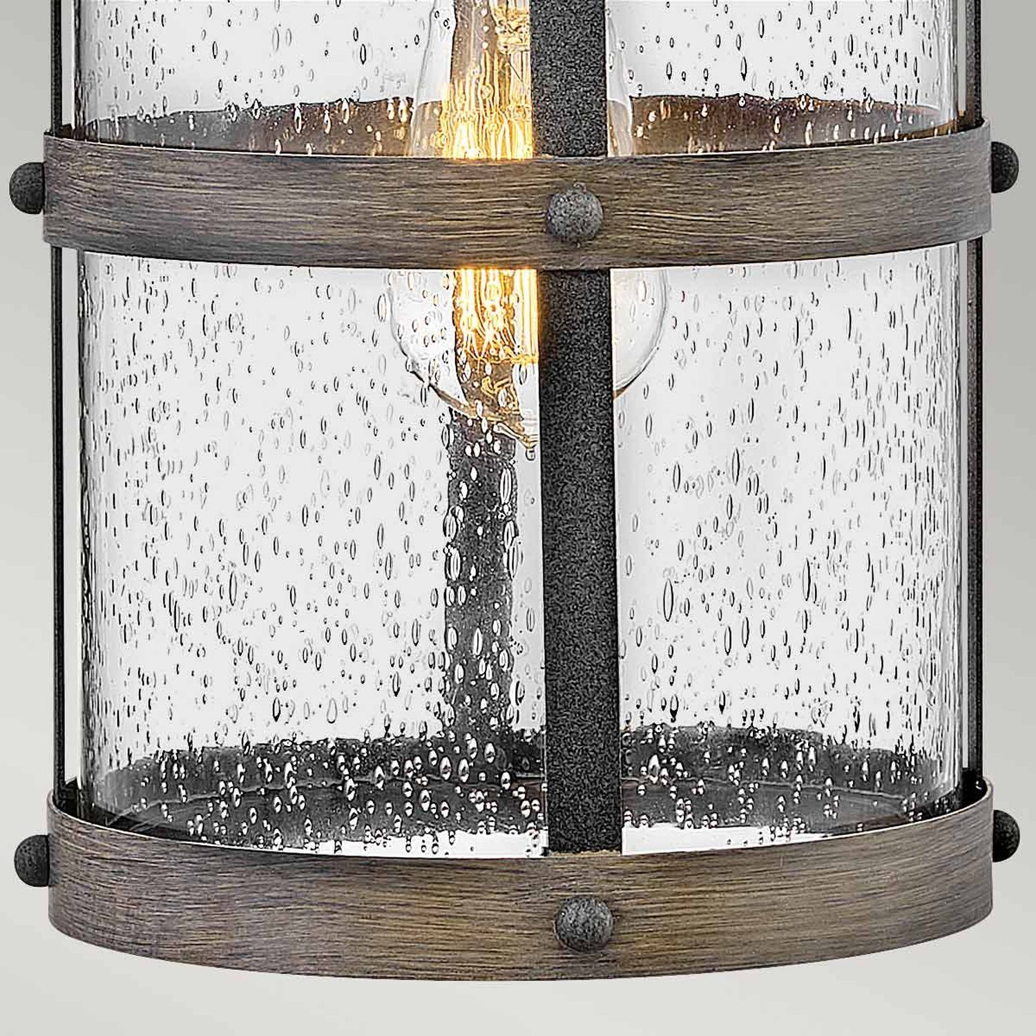 Applique extérieure Vintage E27 IP44 43,6 cm de haut Alu Verre