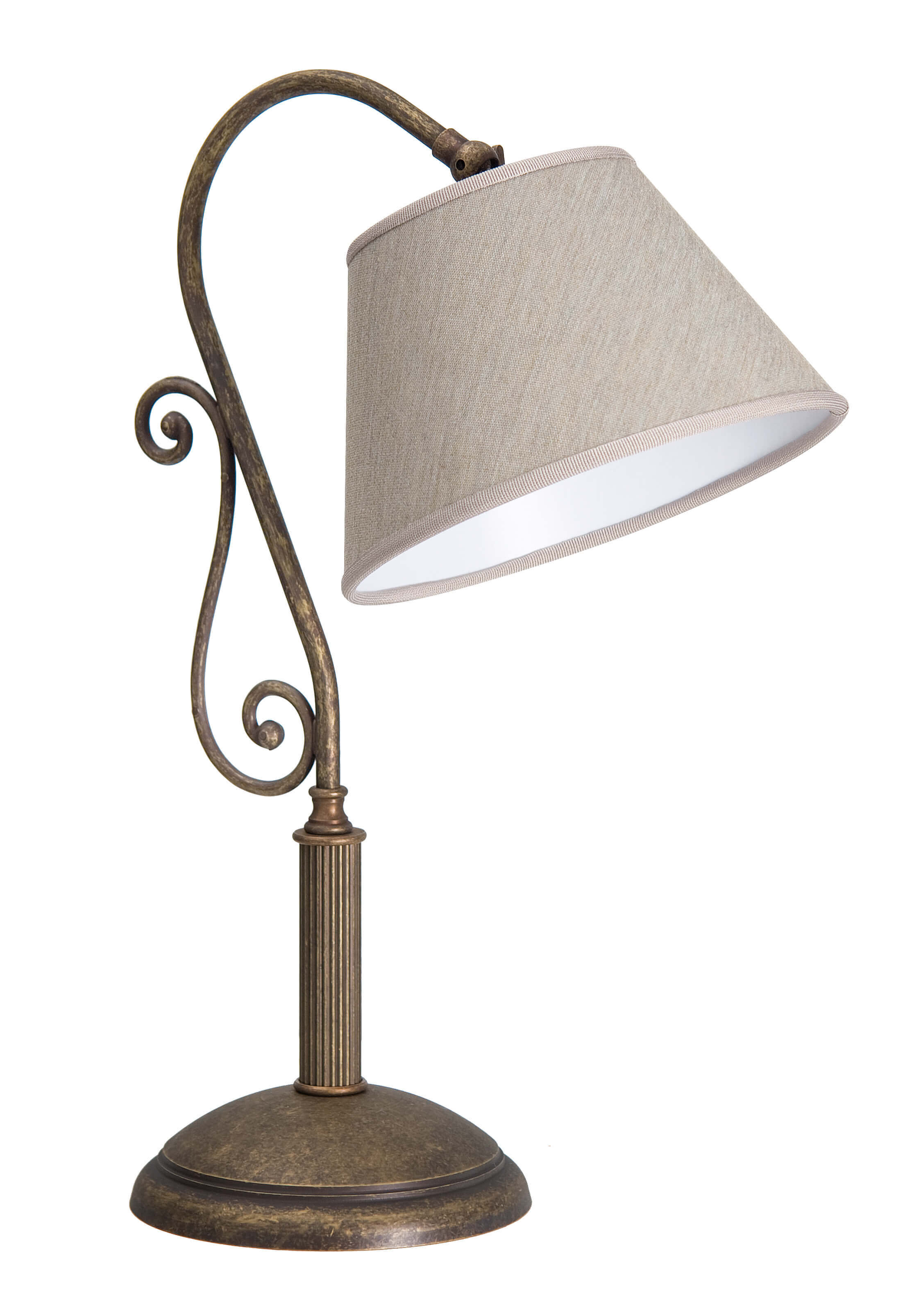 Lampe de table rustique E27 Bruxelles Bronze antique