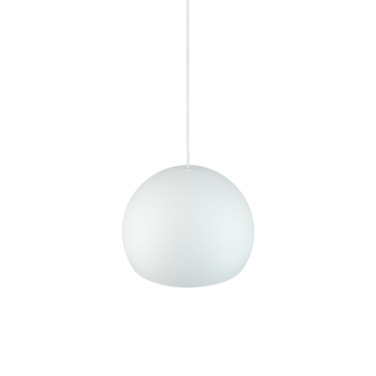 Suspension Abat-jour sphérique Ø 27,5 cm GU10 Blanc Métal Rétro