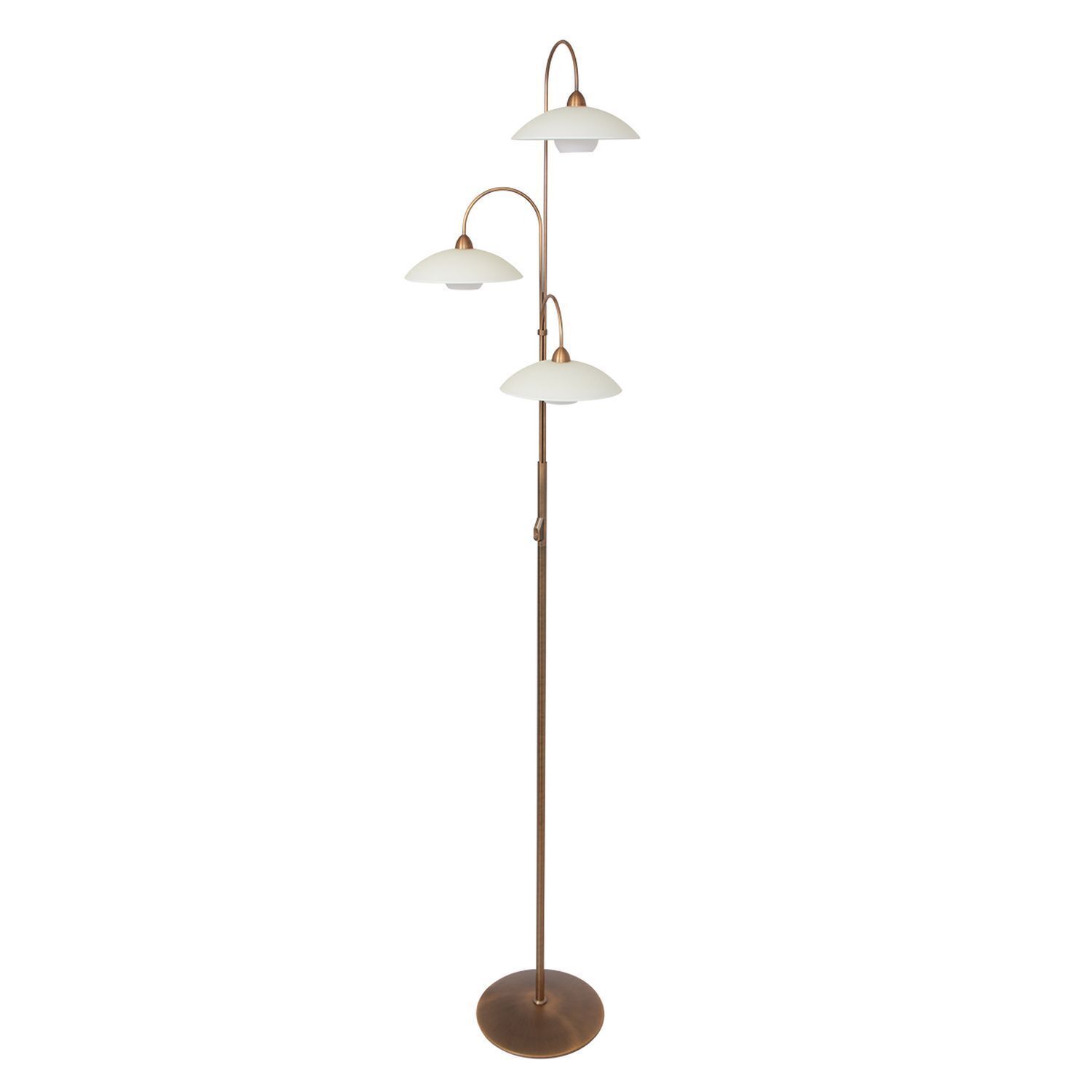 Lampadaire à intensité variable verre métal 168 cm incl. G9 3-flmg