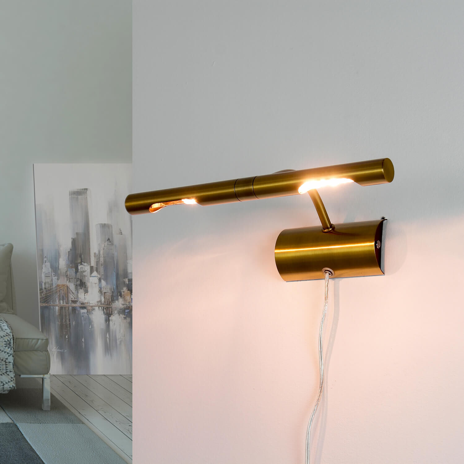 Lampe d'image fiche en bronze 2x G9 salon