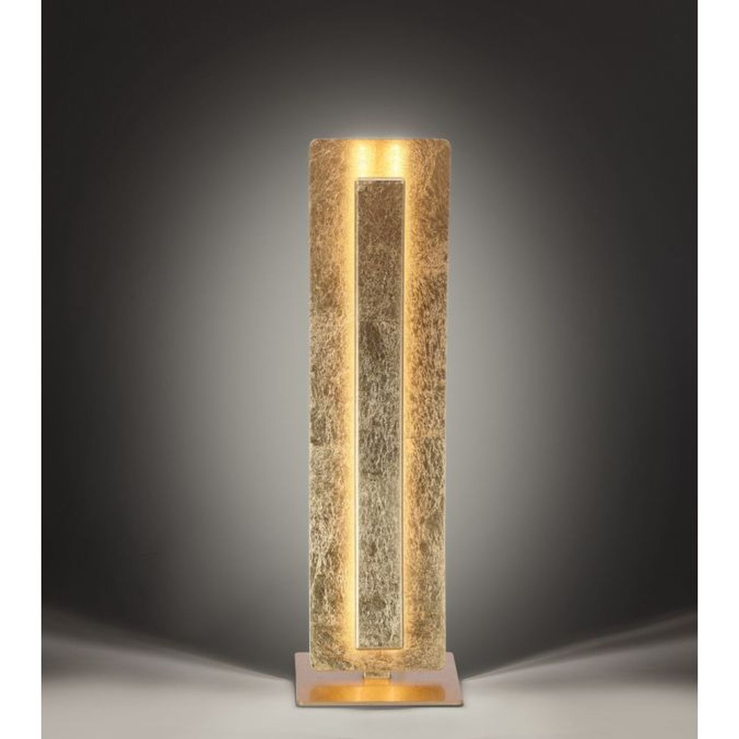 Elegante LED Tischlampe warmweiß 40,5 cm in Blattgold Lampe, Tischlampe