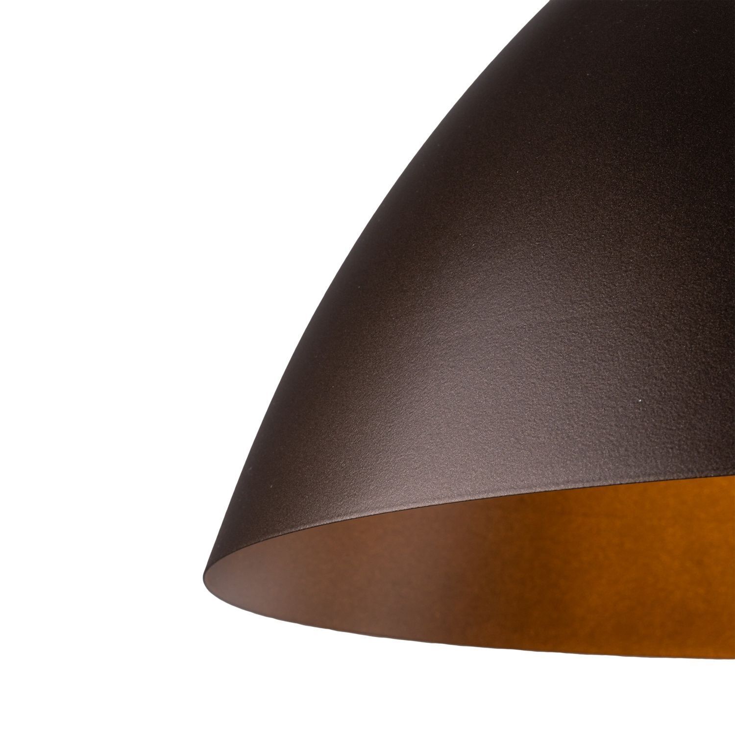 Lampe à suspendre ronde Ø 50 cm H : max. 1,7 m Marron Métal E27