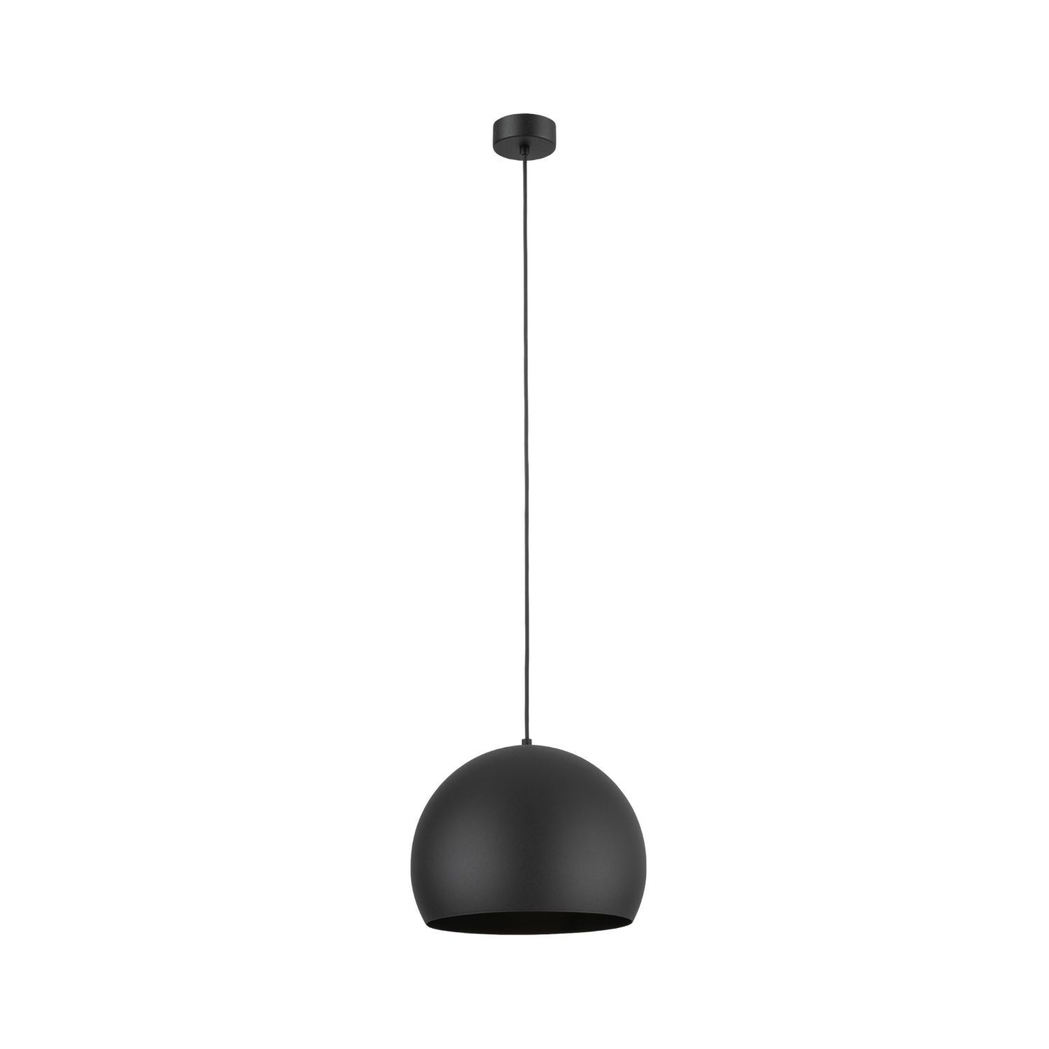 Lampe à suspendre noire métal ronde Ø 27 cm E27 Abat-jour sphérique ADAM