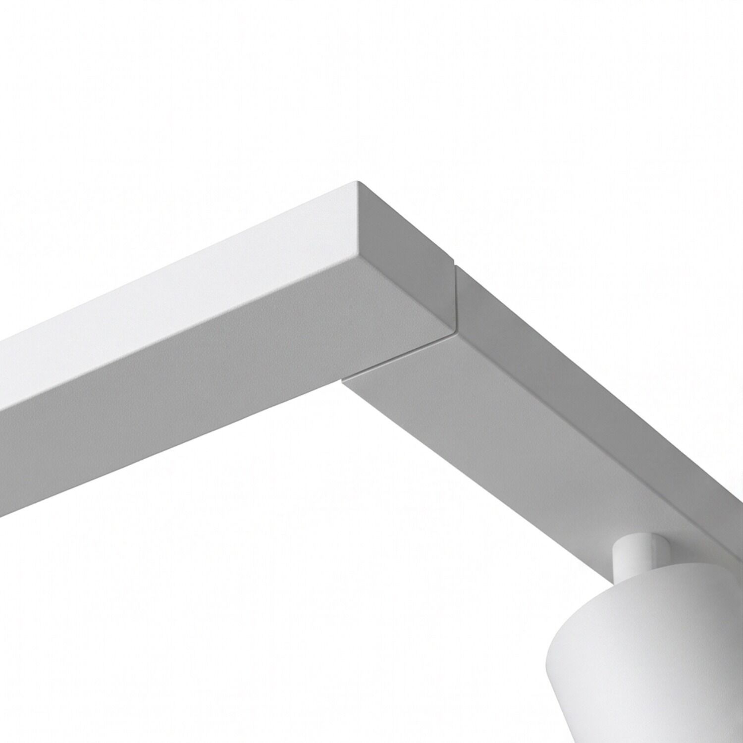 le67082-deckenstrahler-arbeitszimmer-flur-wohnzimmer-innen-kunststoff-metall-modern-8-flammig-gu10-ip20-weiss-05 leuchte, lampenarm, metall, weiß, eckverbindung