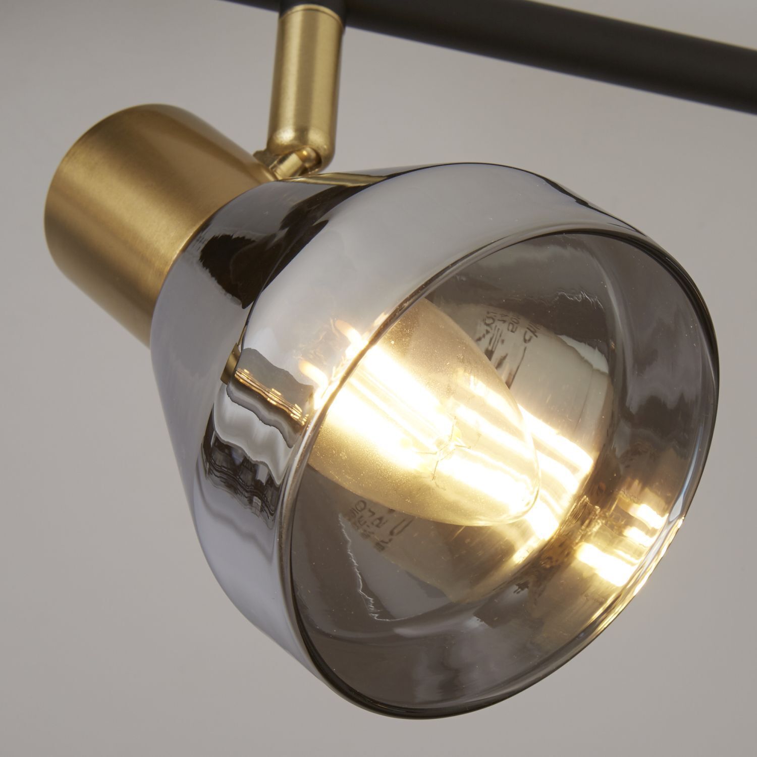 Projecteur de plafond verre métal L : 84 cm 4-flamme E14 réglable