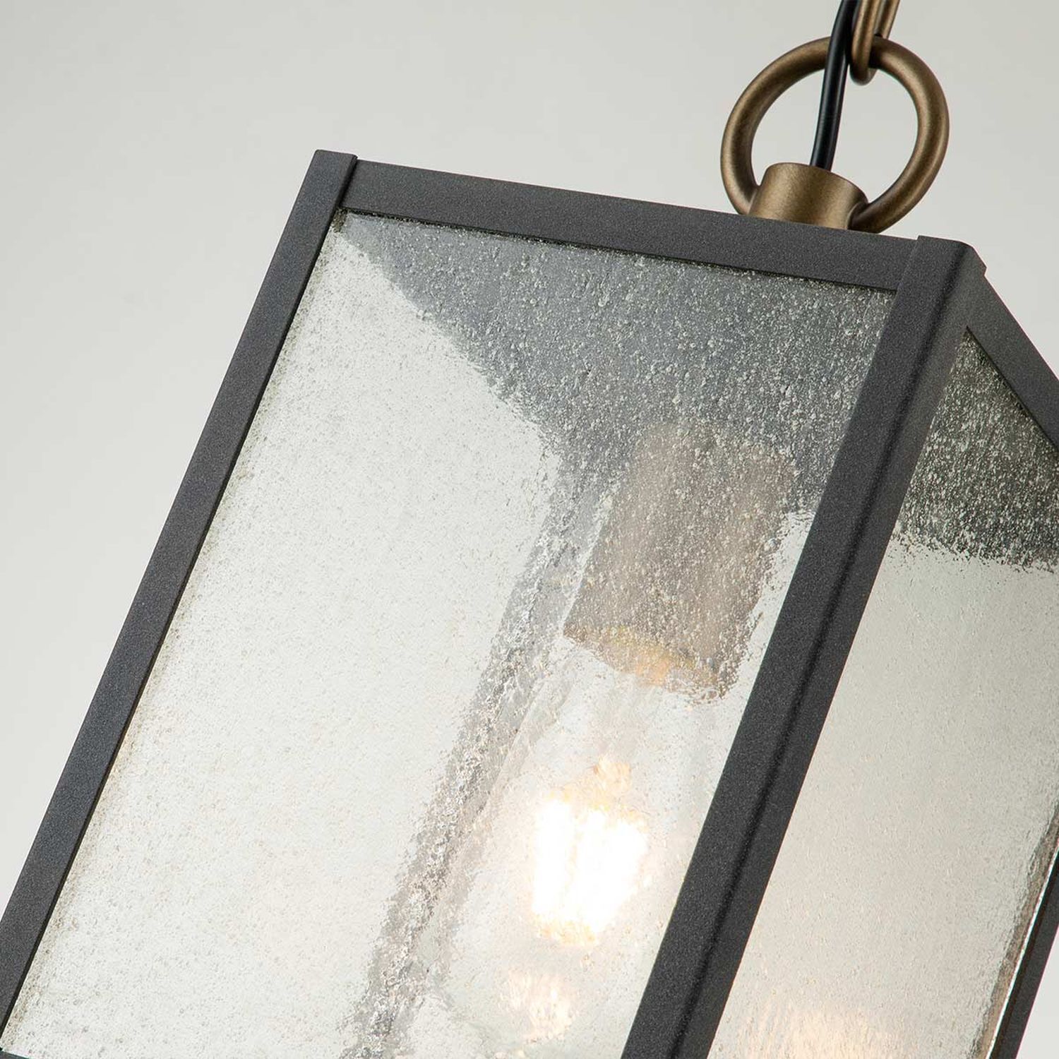 Lampe d'extérieur suspendue aluminium verre E27 IP44 H : max. 197,2 cm
