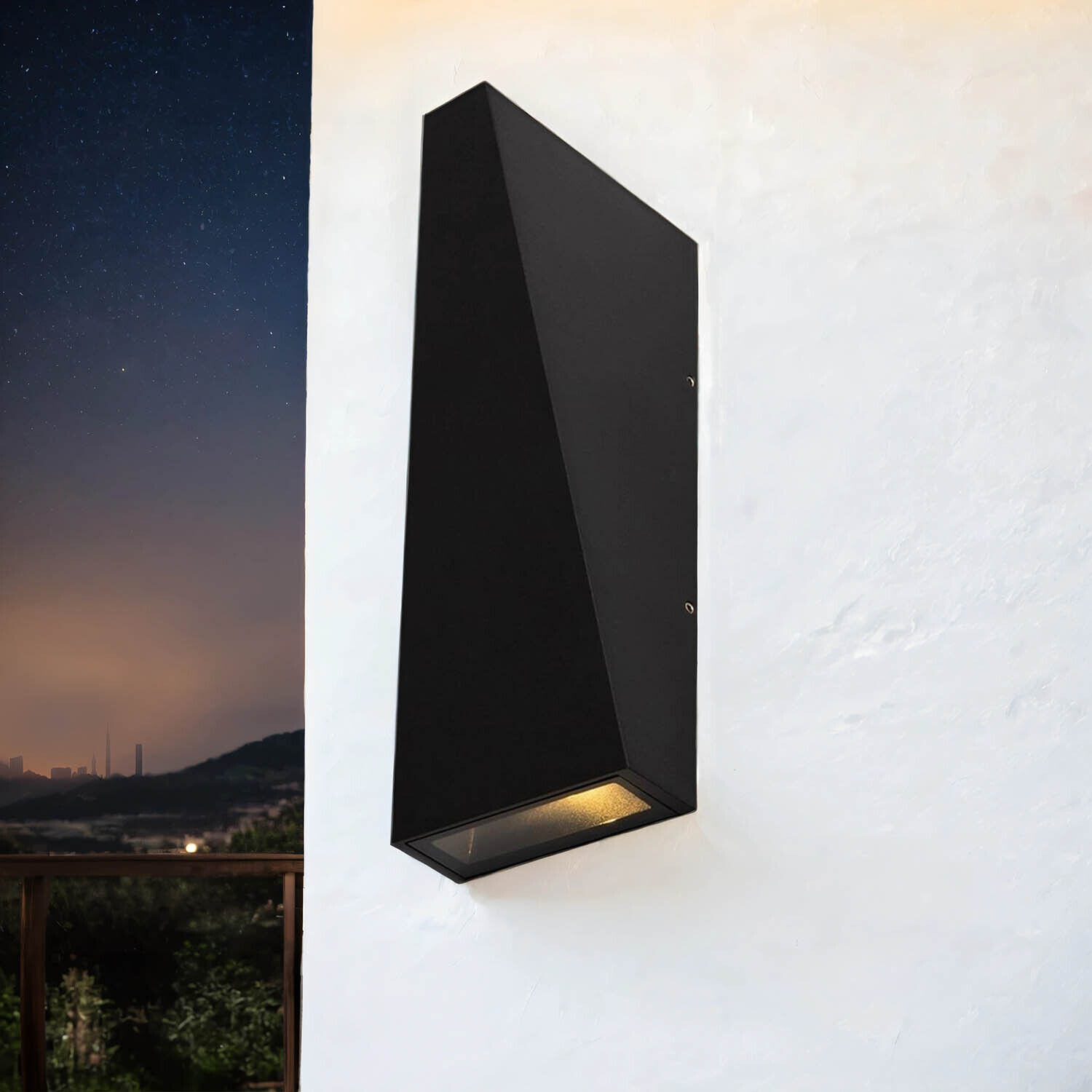 Applique murale extérieure LED métal Up Down 20 cm de haut IP54 Beleuchtung